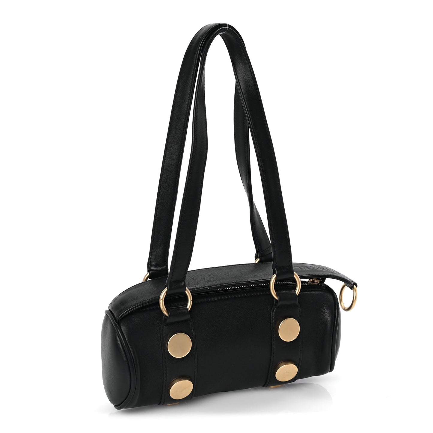 Chanel Lambskin Studded CC Barrel Bag Black
