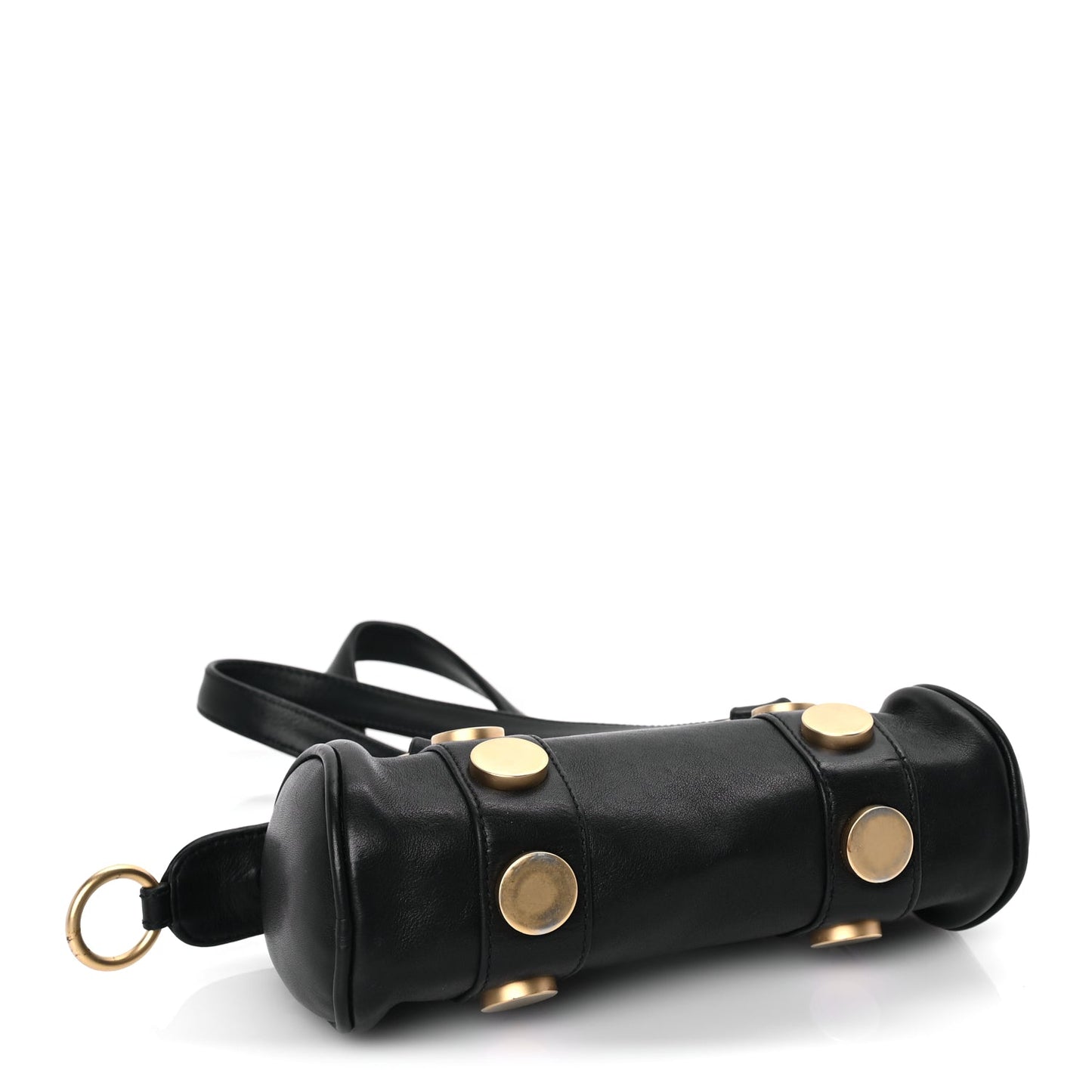 Chanel Lambskin Studded CC Barrel Bag Black