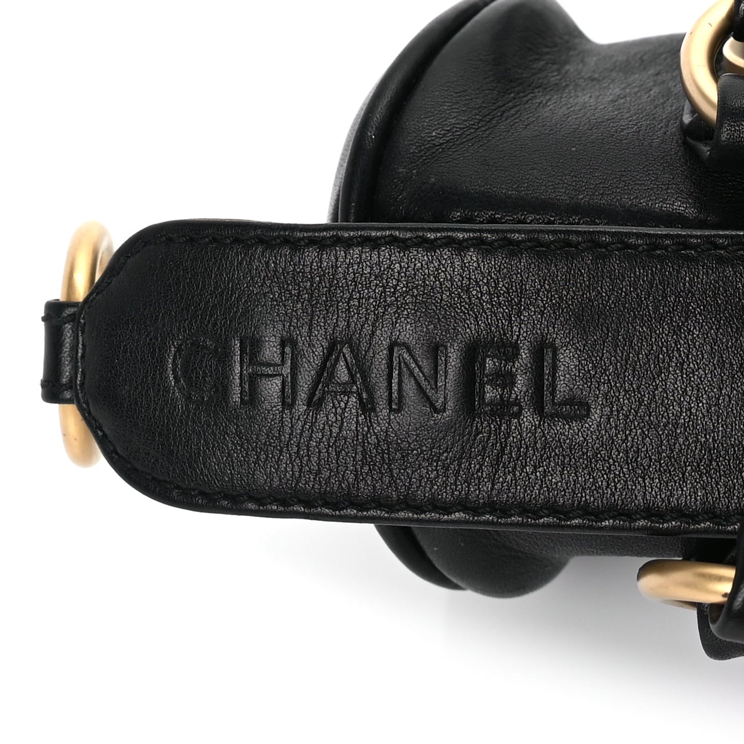 Chanel Lambskin Studded CC Barrel Bag Black