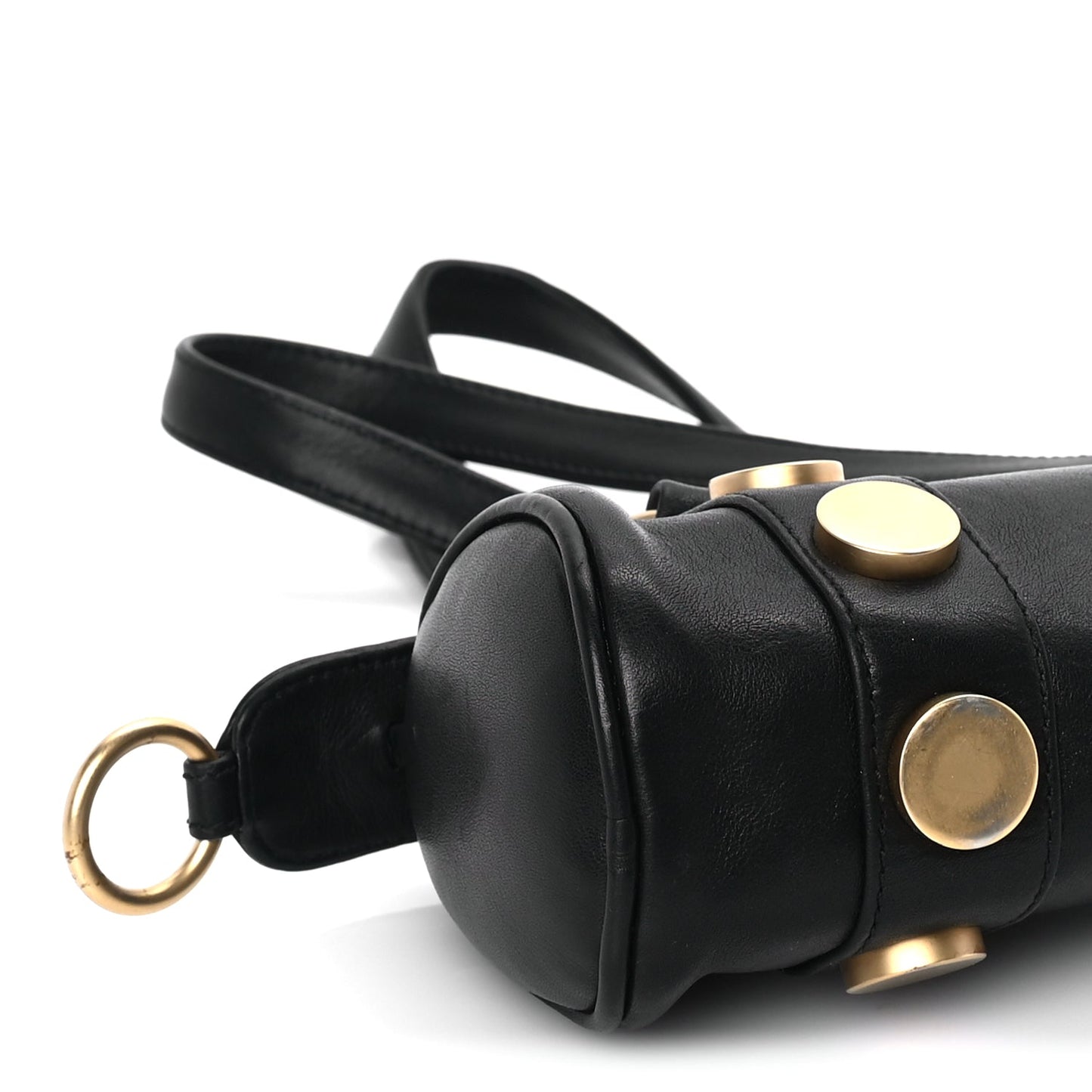 Chanel Lambskin Studded CC Barrel Bag Black