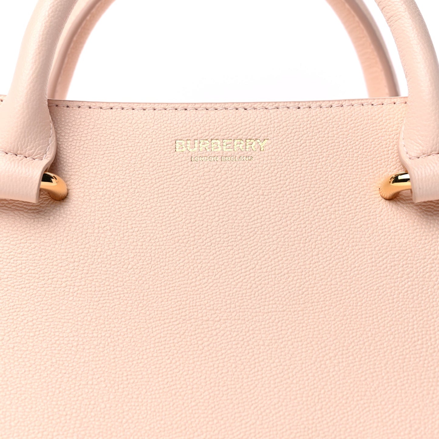 Burberry Calfskin Mega Check Mini Banwell Tote Pale Cameo