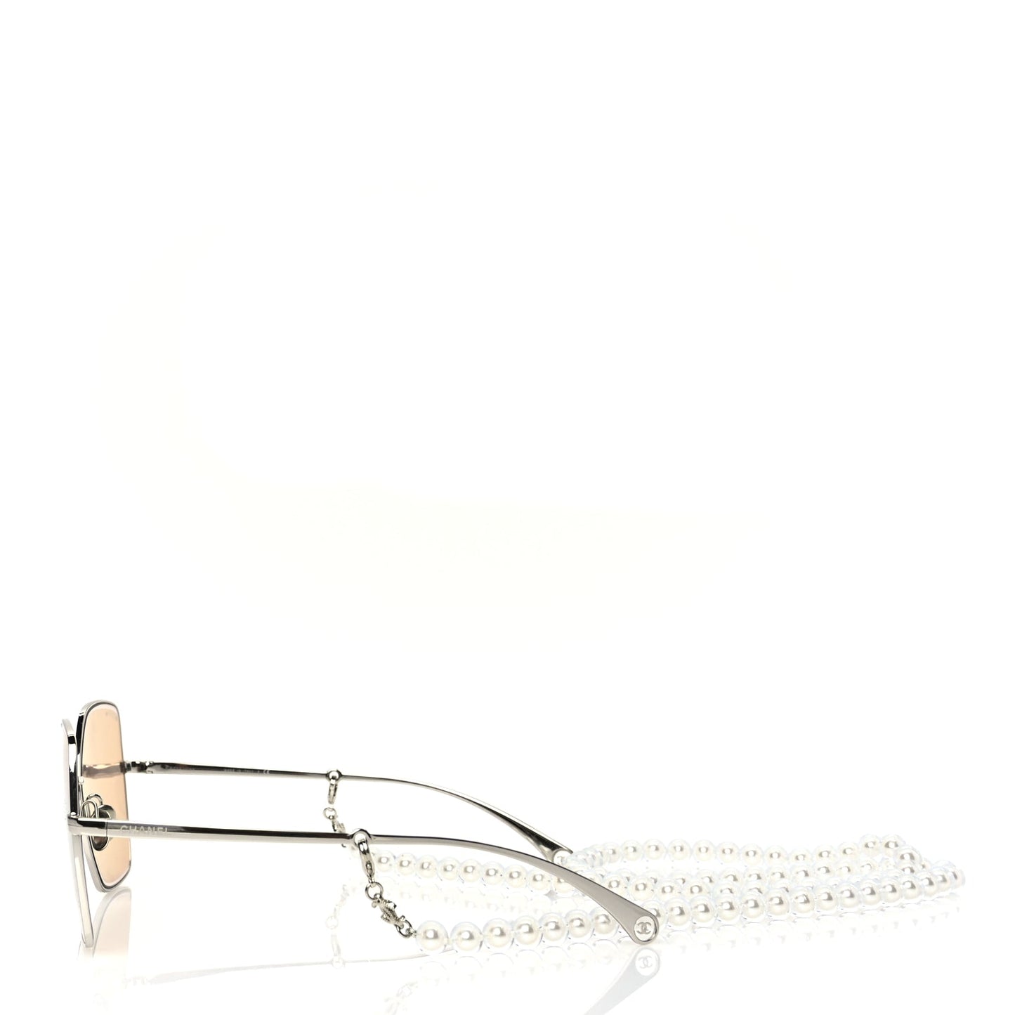 Chanel Butterfly Removable Pearl Chain Sunglasses 4262 Silver