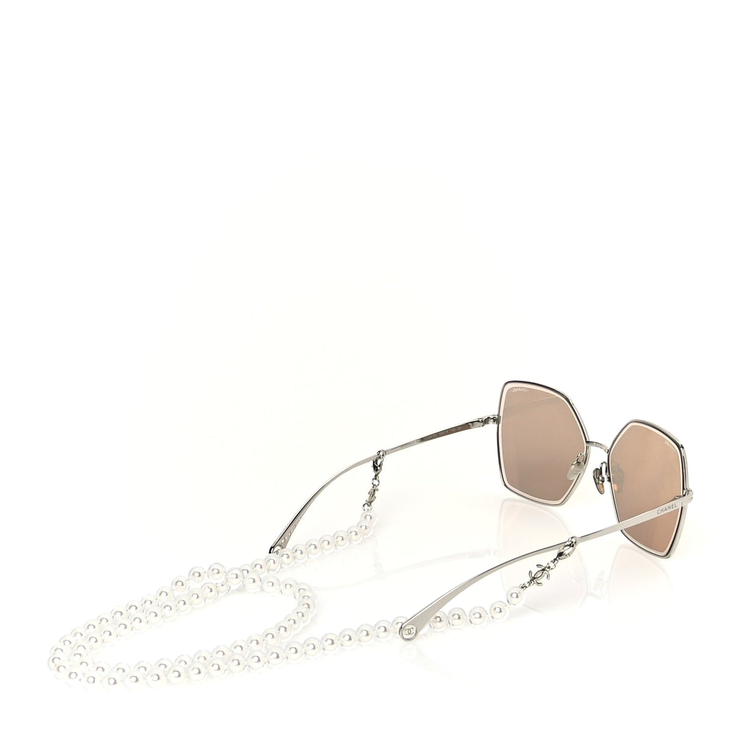 Chanel Butterfly Removable Pearl Chain Sunglasses 4262 Silver