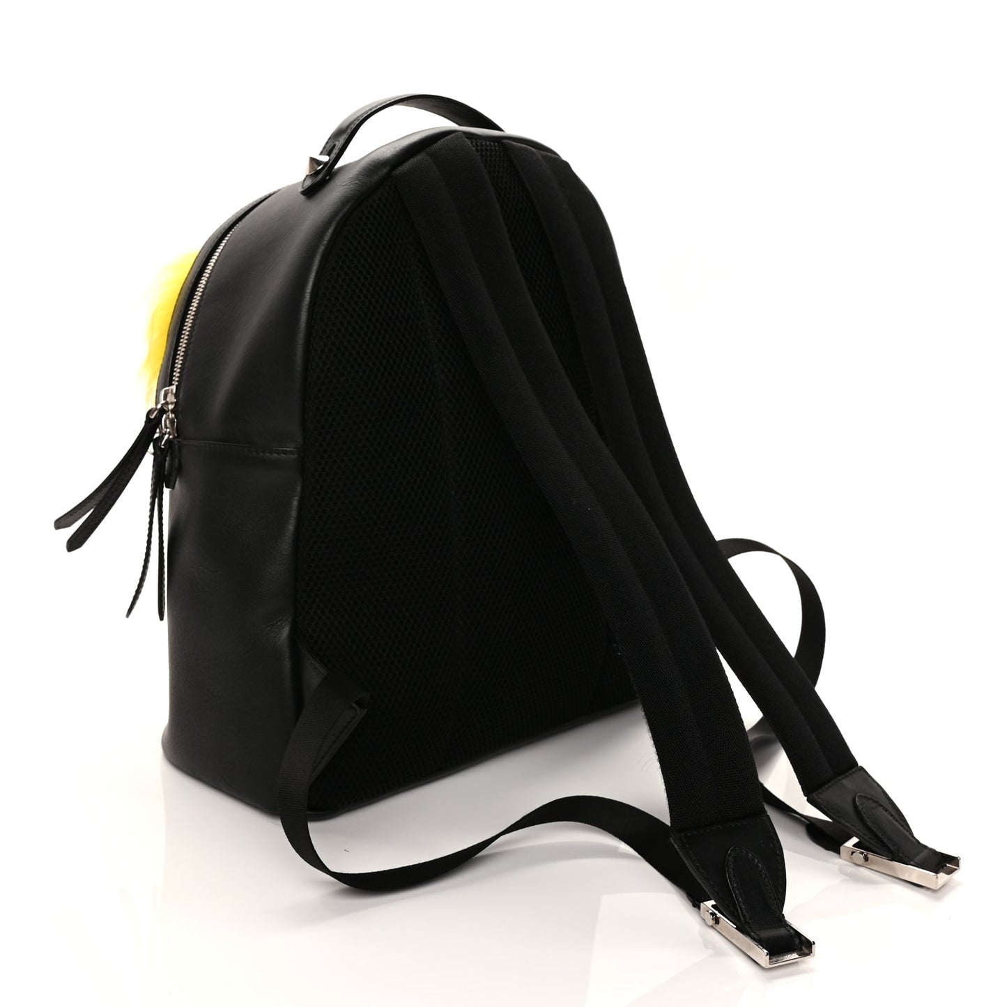 Fendi Vitello Dolce Fox Elaphe Ayers Hypnoteyes Large Backpack  Black Giallo Multicolor