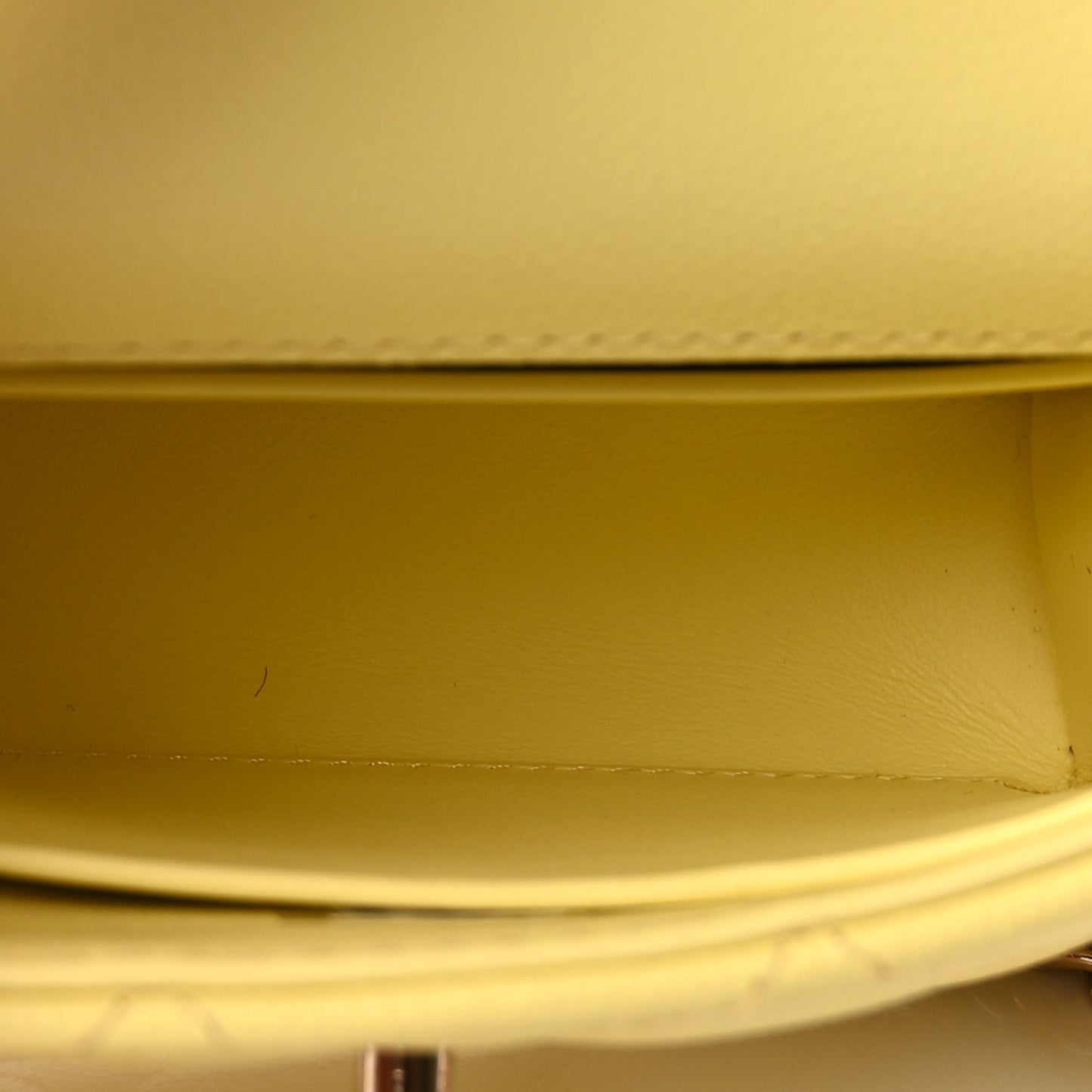 Chanel Caviar Quilted Nano Coco Handle Clutch With Chain Yellow