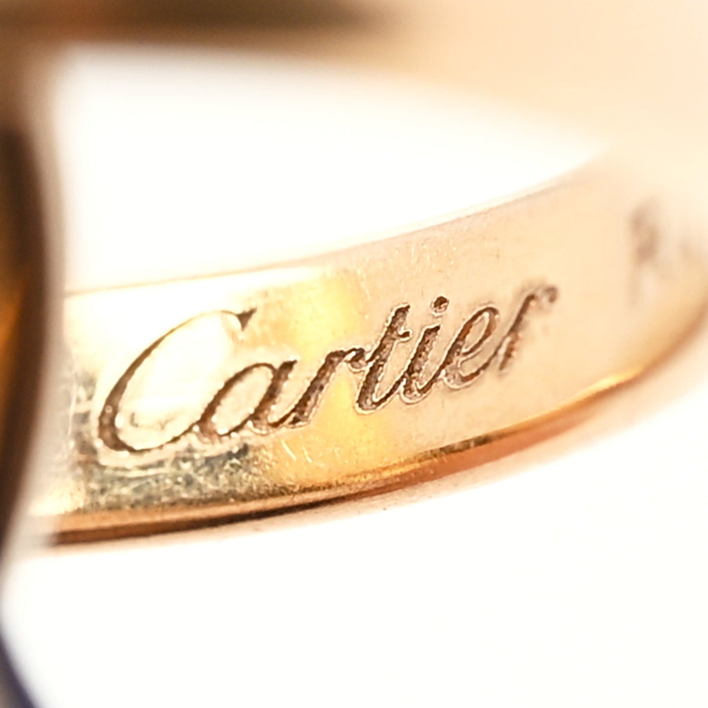 Cartier 18K Pink Yellow White Gold Trinity Adjustable Cord Bracelet  Navy