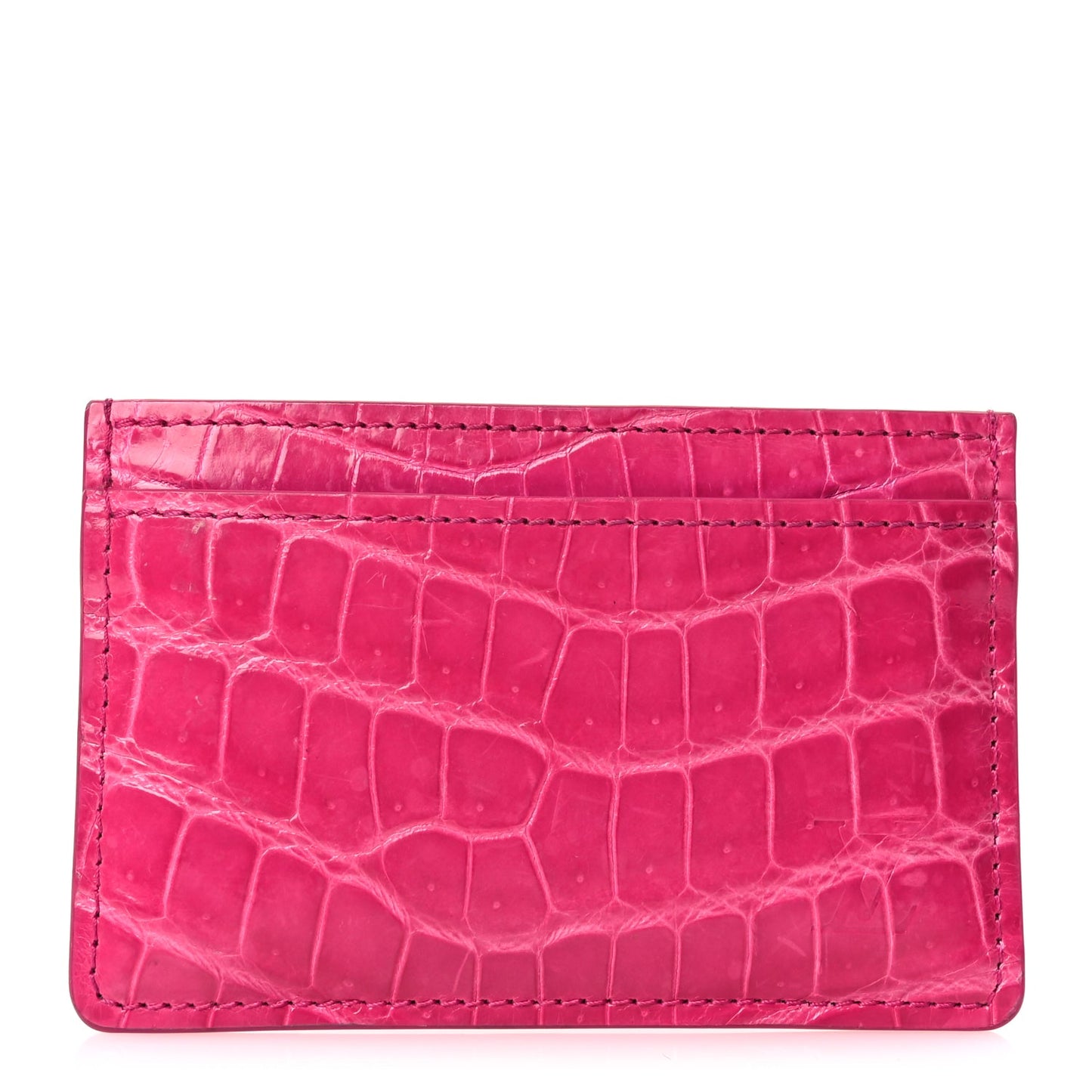 Louis Vuitton Crocodile Card Holder Fuchsia