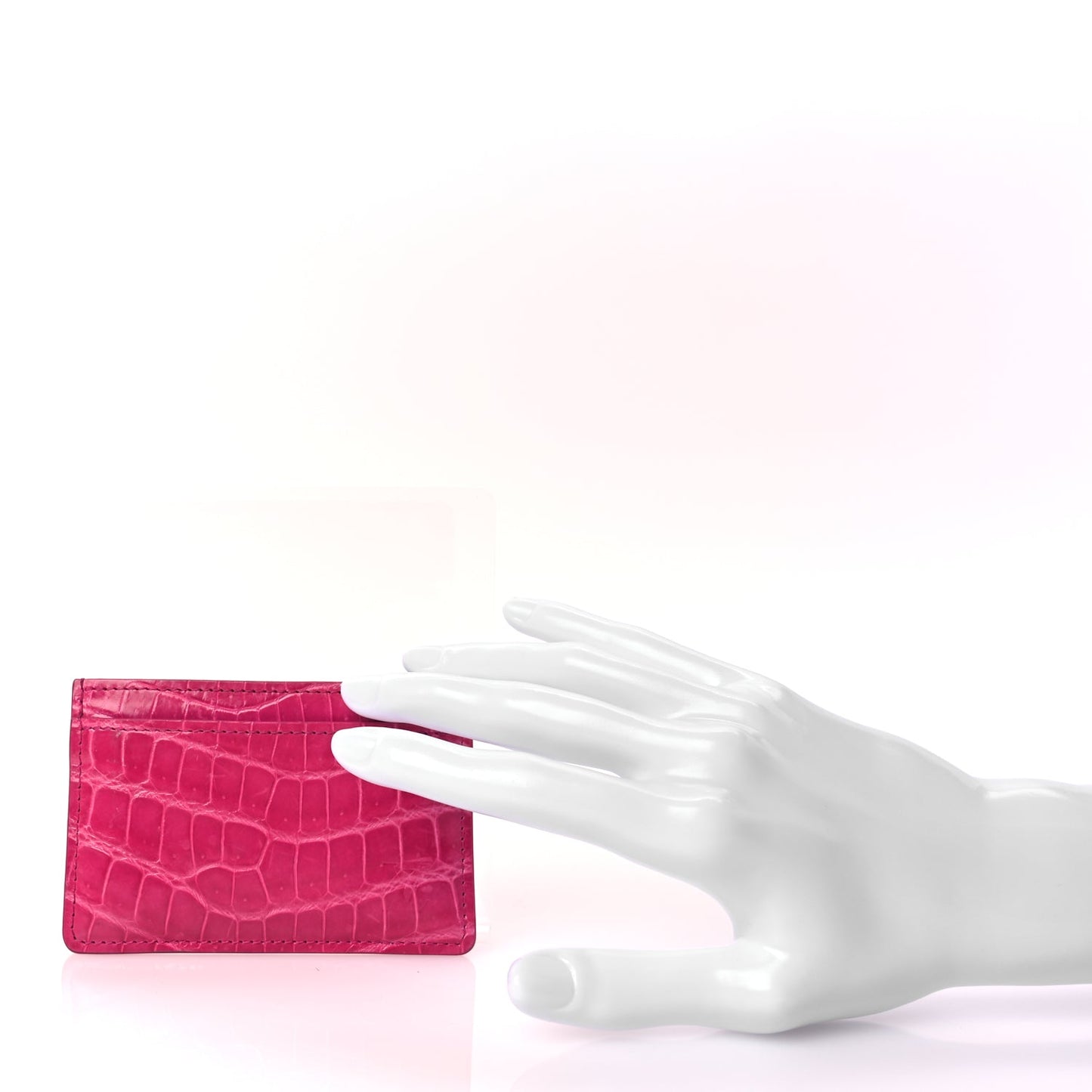 Louis Vuitton Crocodile Card Holder Fuchsia