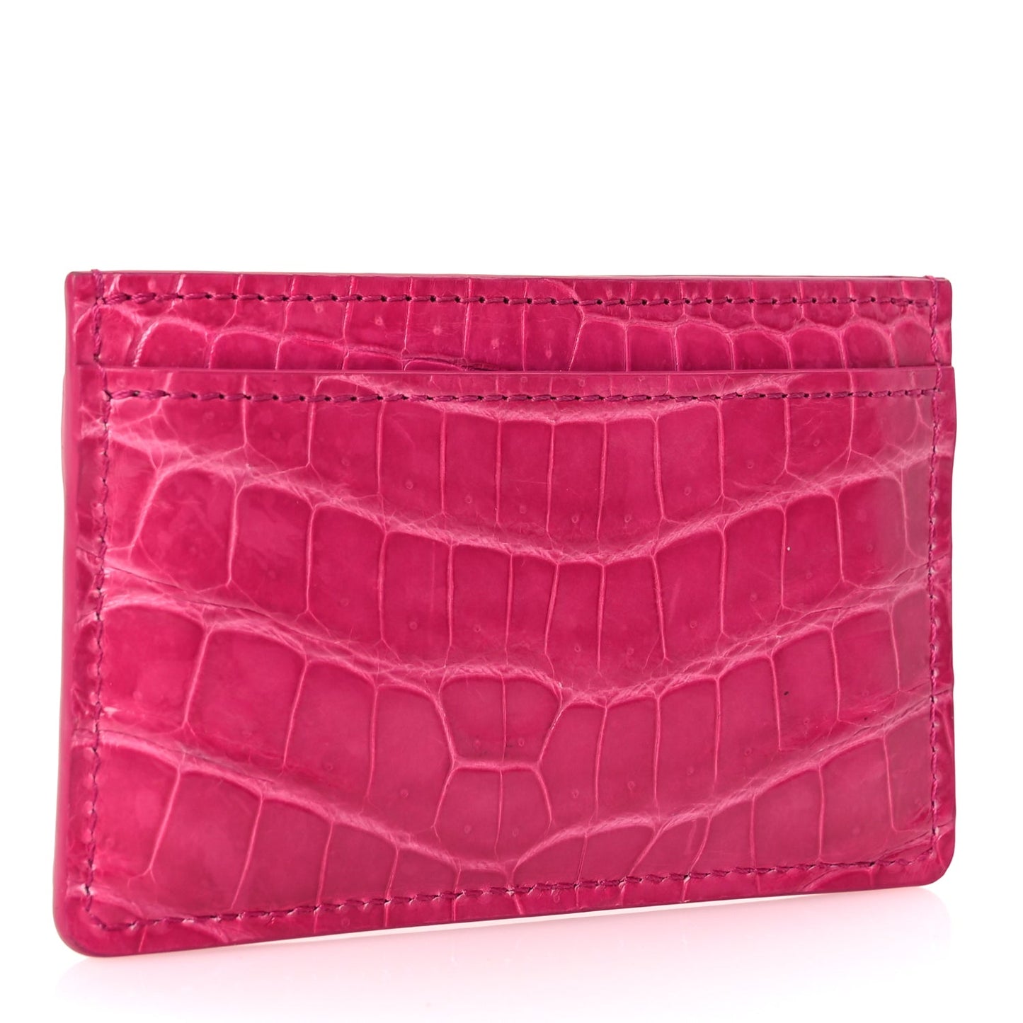 Louis Vuitton Crocodile Card Holder Fuchsia