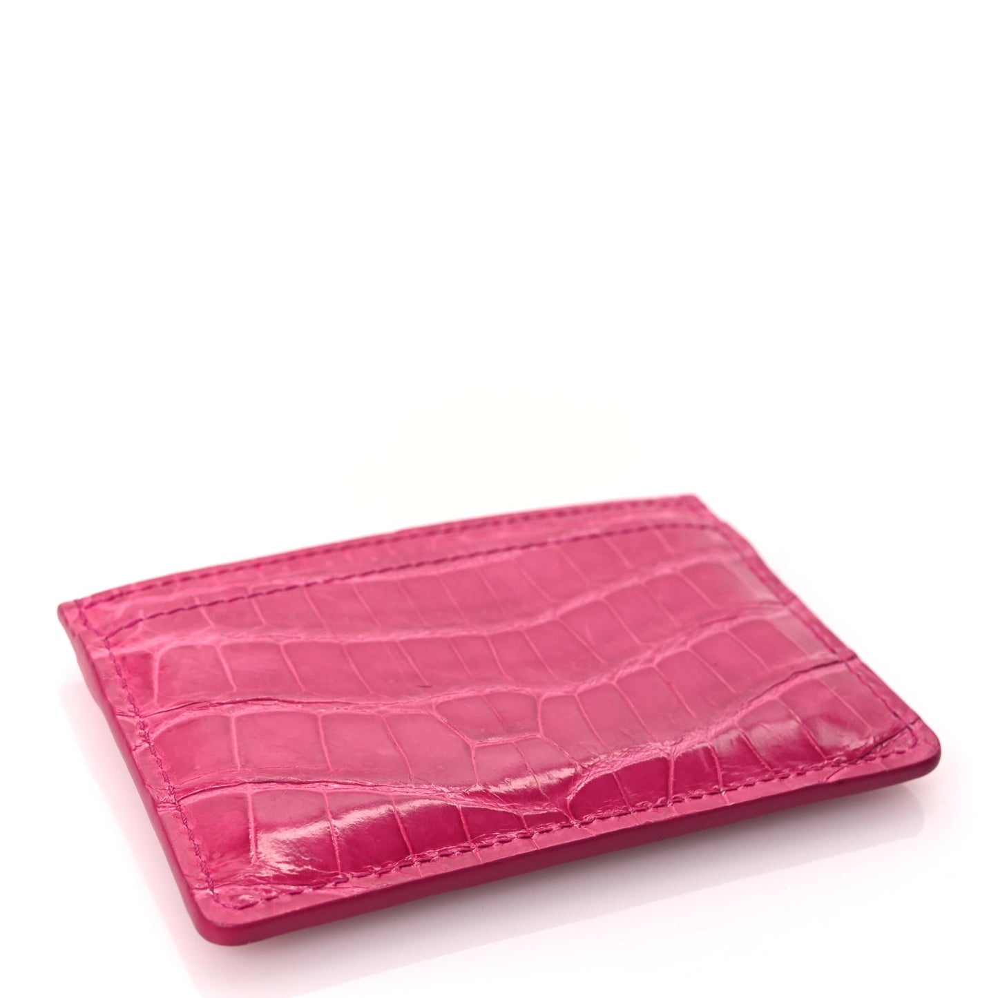 Louis Vuitton Crocodile Card Holder Fuchsia