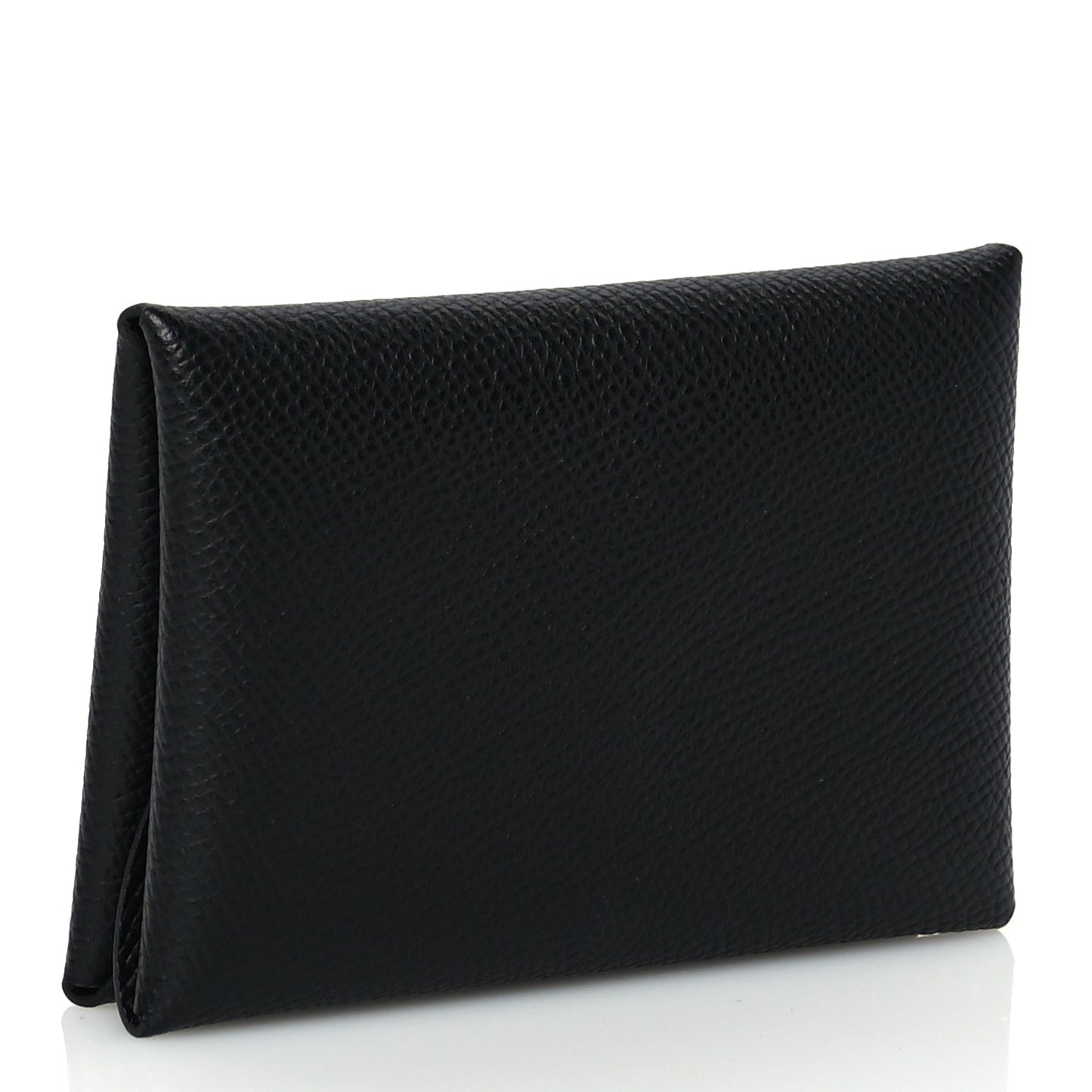 Hermes Epsom Calvi Duo Card Case Black