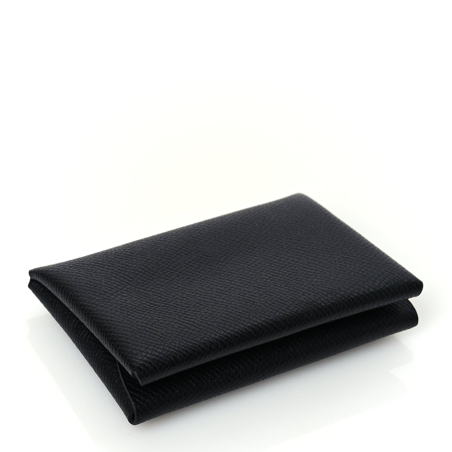 Hermes Epsom Calvi Duo Card Case Black