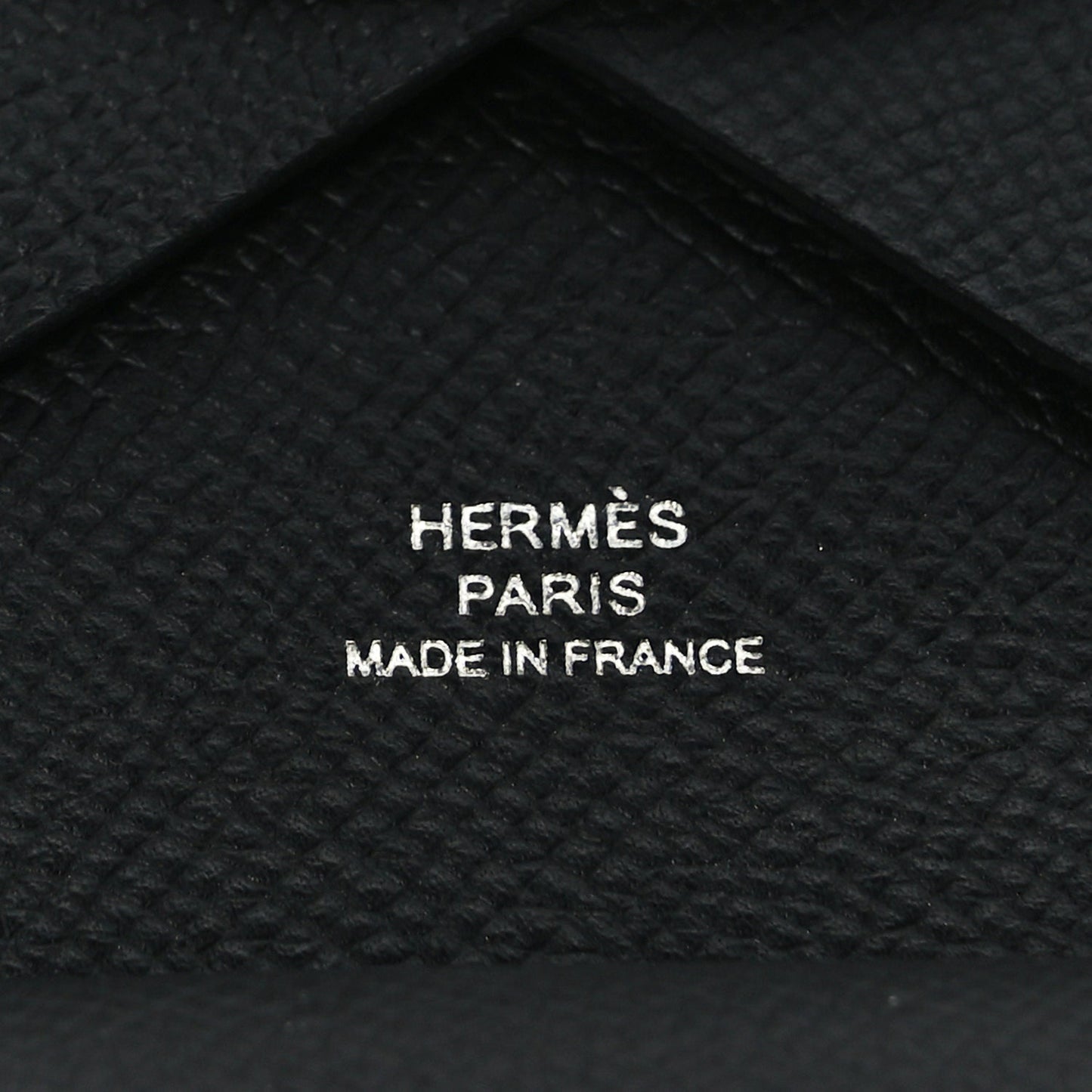Hermes Epsom Calvi Duo Card Case Black
