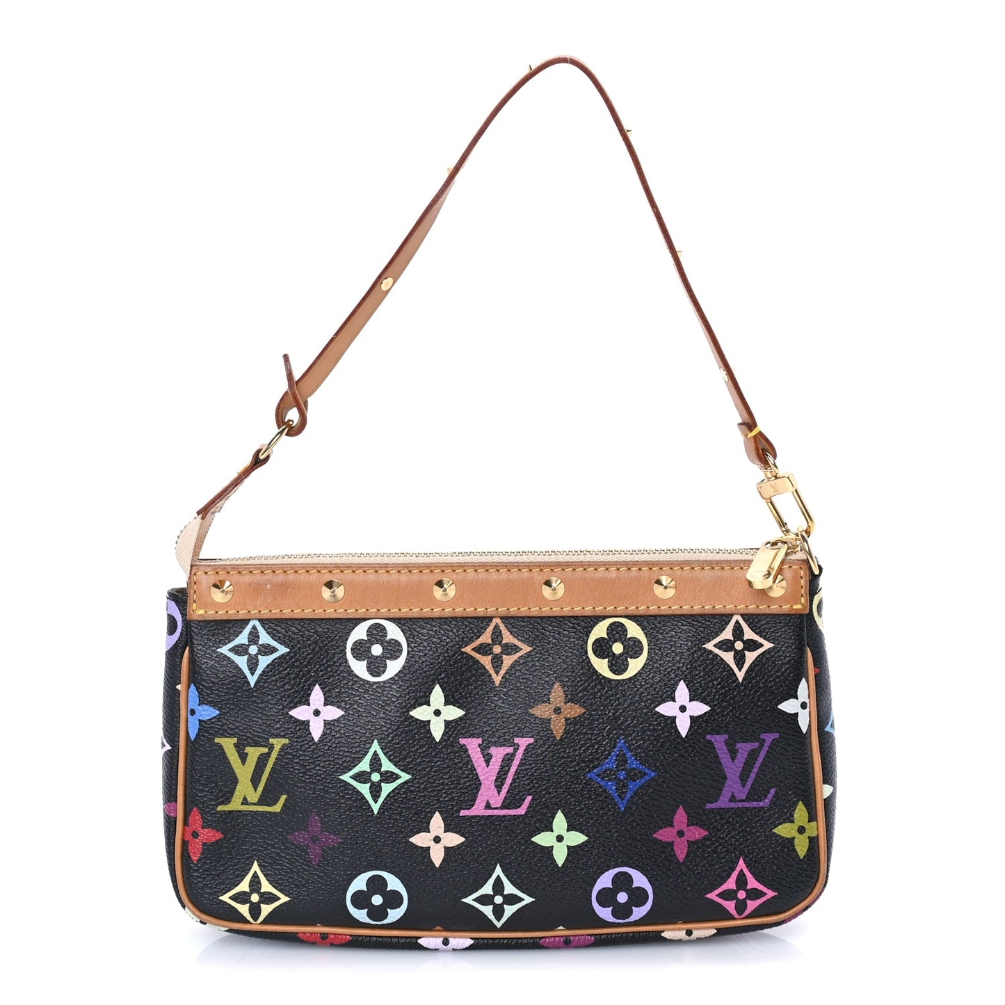 Louis Vuitton Monogram Multicolor Pochette Accessories  Black