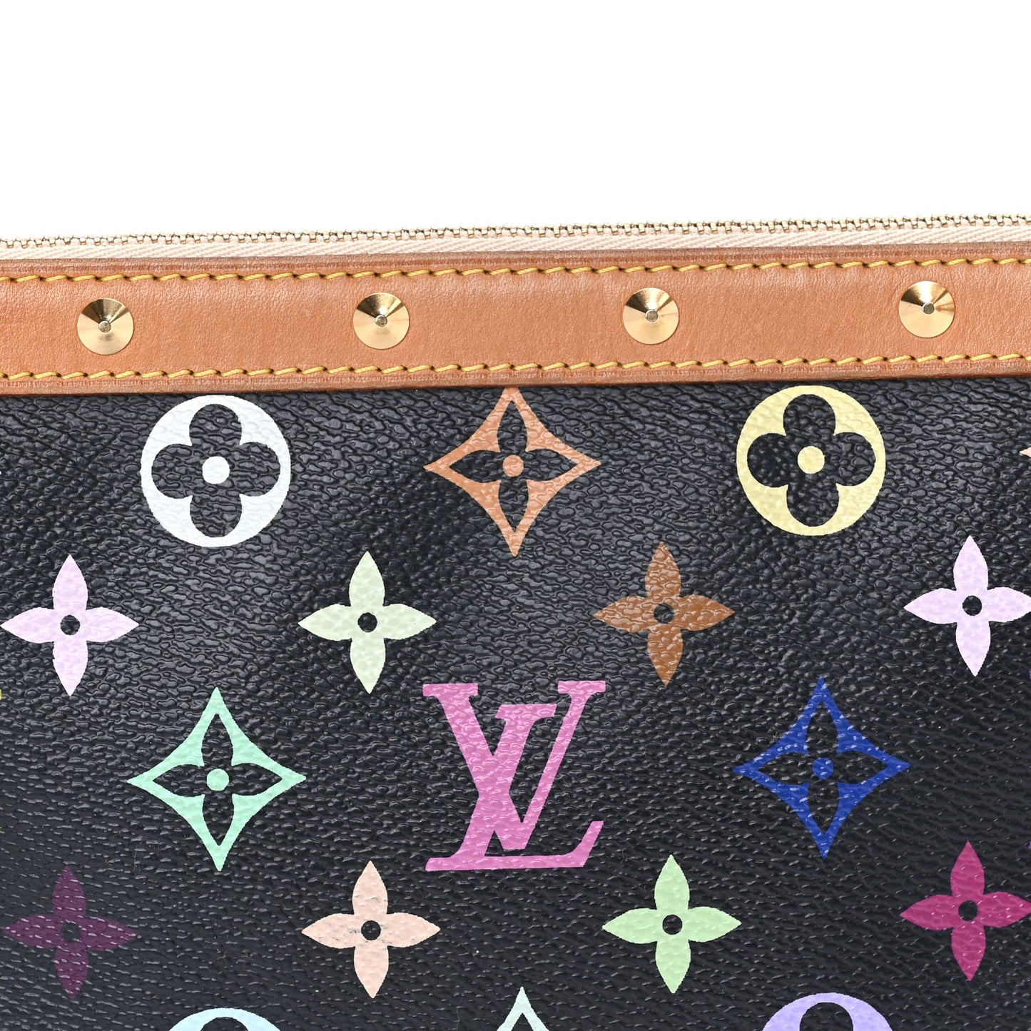 Louis Vuitton Monogram Multicolor Pochette Accessories  Black