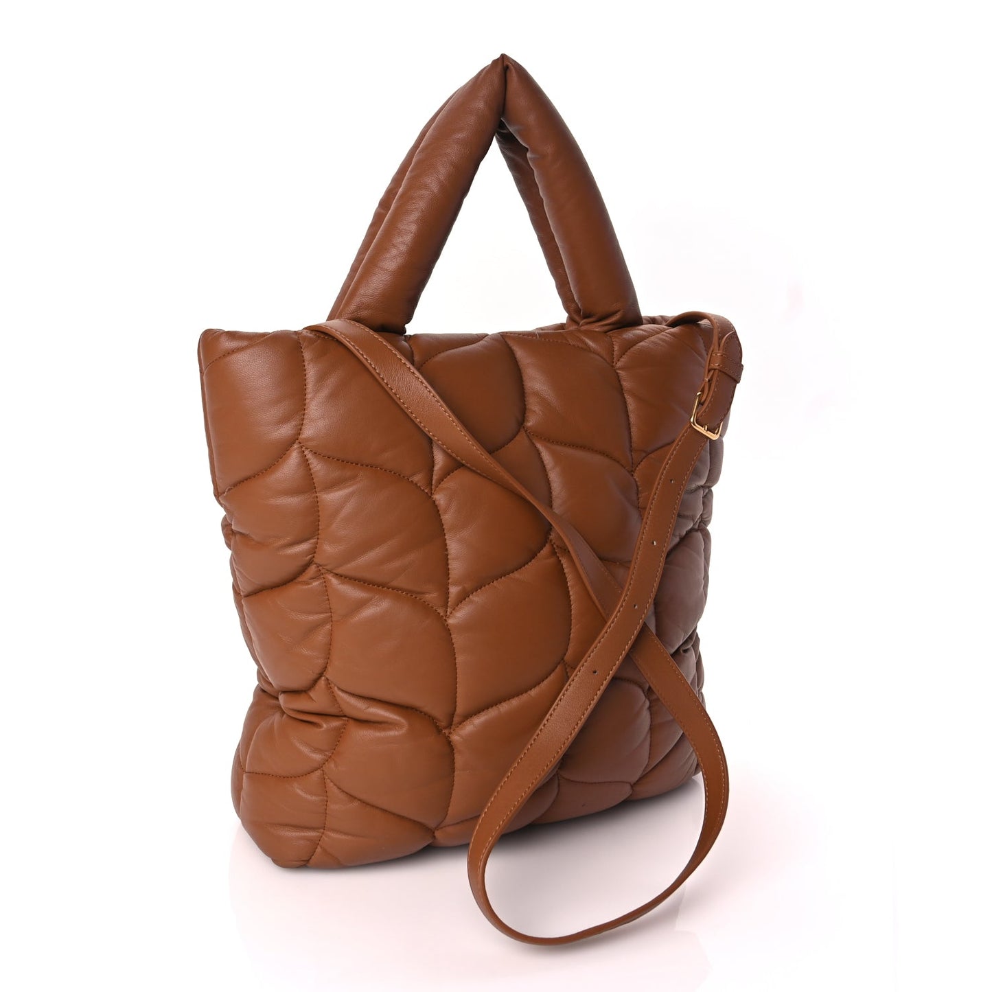 Mulberry Nappa Pillow Quilted Big Softie Tote Tobacco