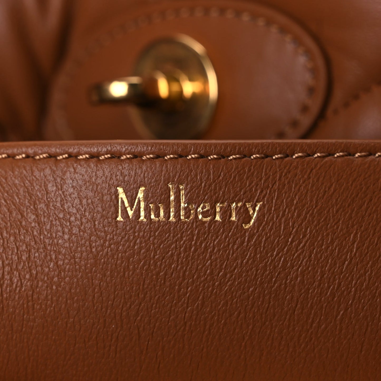 Mulberry Nappa Pillow Quilted Big Softie Tote Tobacco