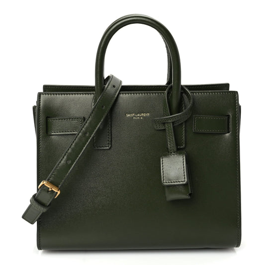 Saint Laurent Calfskin Nano Sac De Jour Green