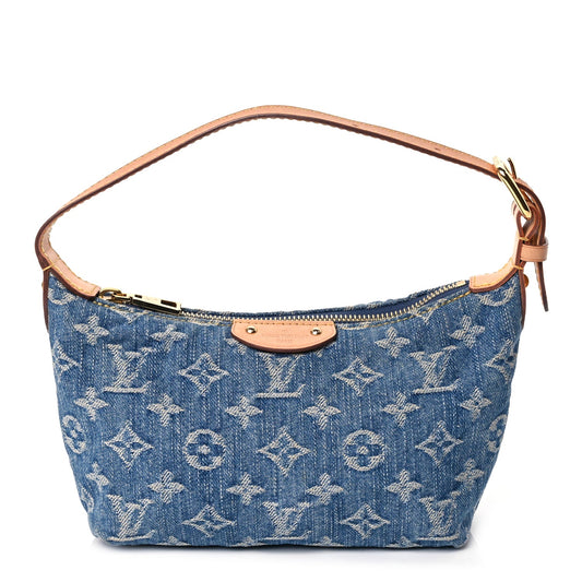 Louis Vuitton Monogram Denim Hills Pochette Blue