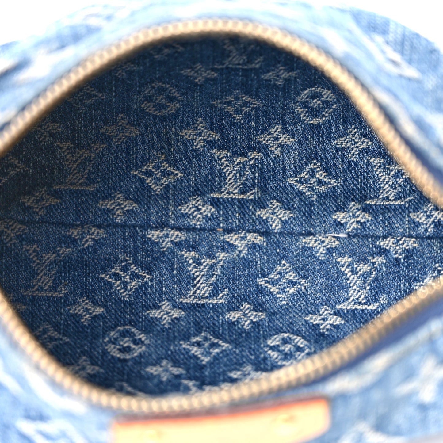 Louis Vuitton Monogram Denim Hills Pochette Blue