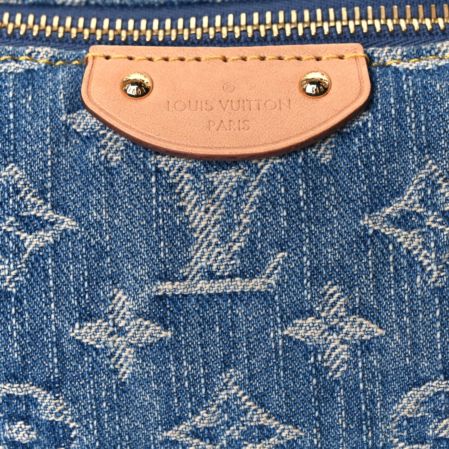 Louis Vuitton Monogram Denim Hills Pochette Blue