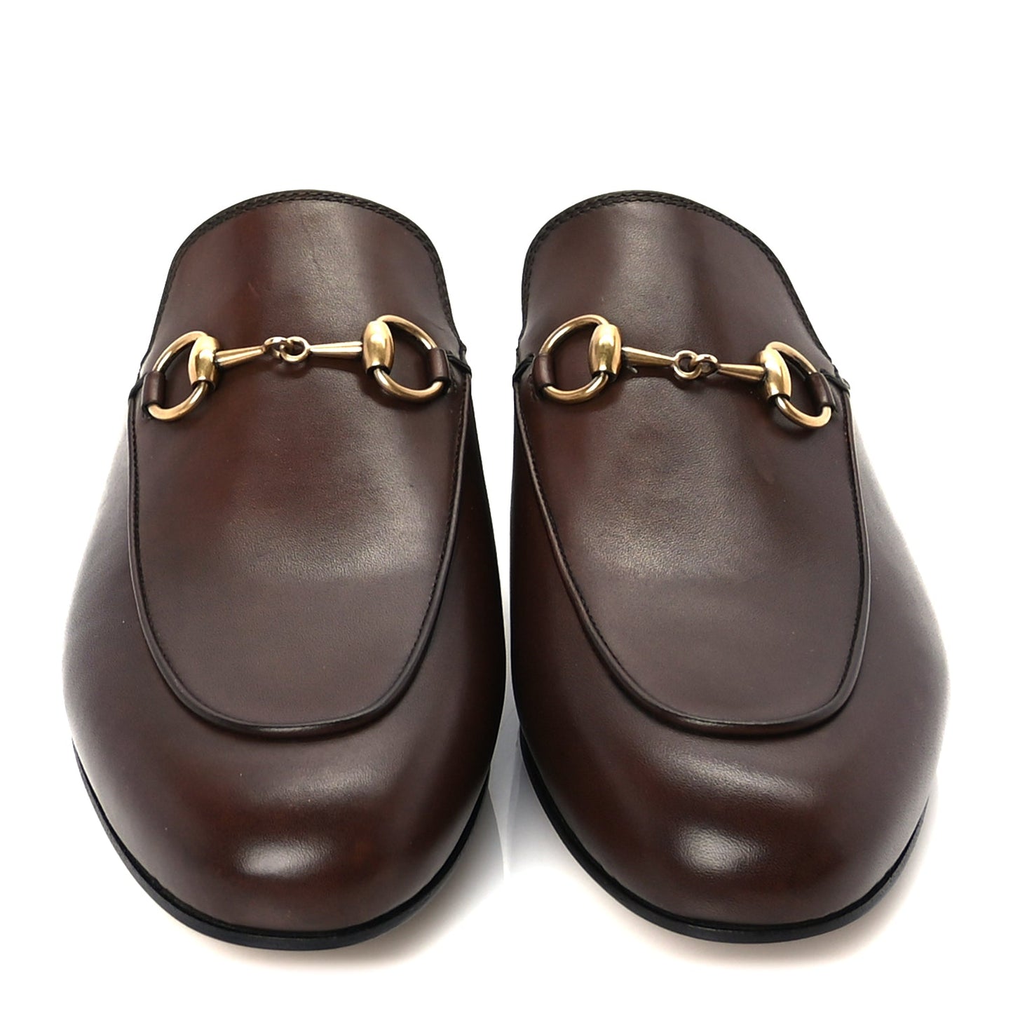 Gucci Womens Princetown Slippers 37 Fondente Brown