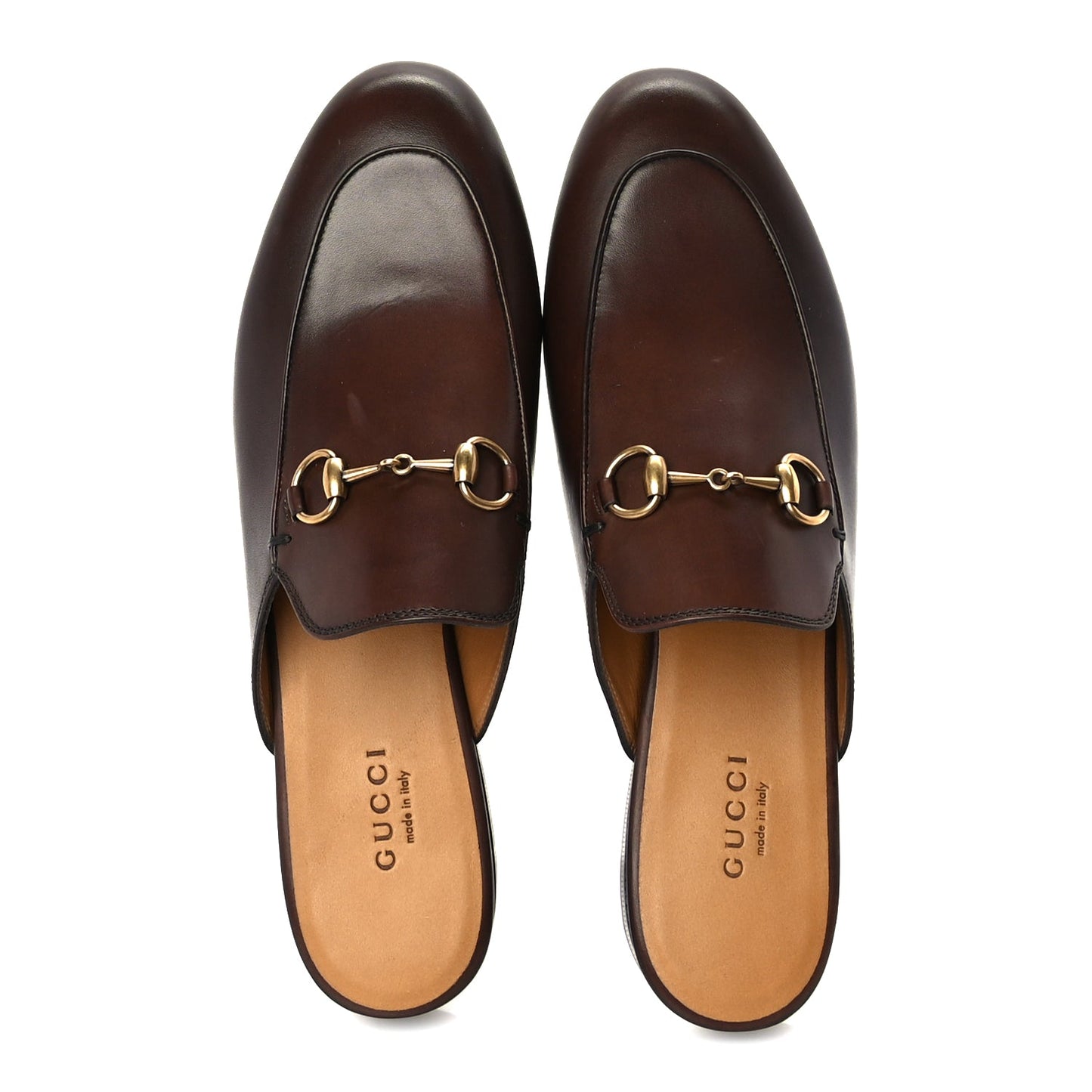Gucci Womens Princetown Slippers 37 Fondente Brown