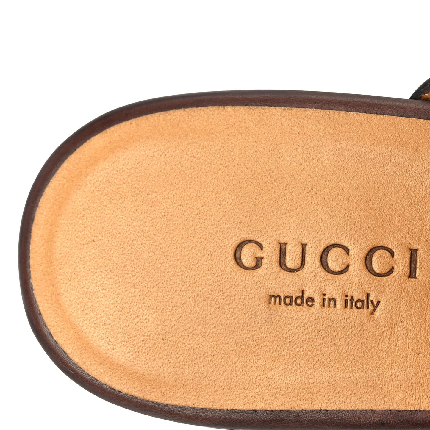 Gucci Womens Princetown Slippers 37 Fondente Brown