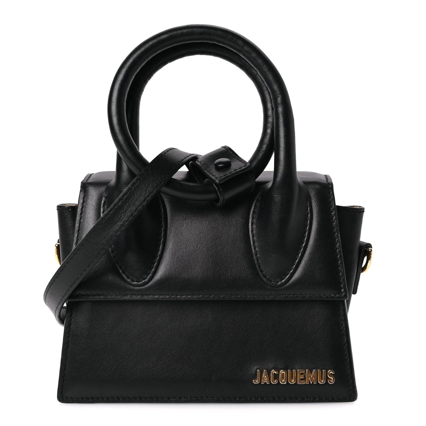 Jacquemus Smooth Calfskin Le Chiquito Noeud Black