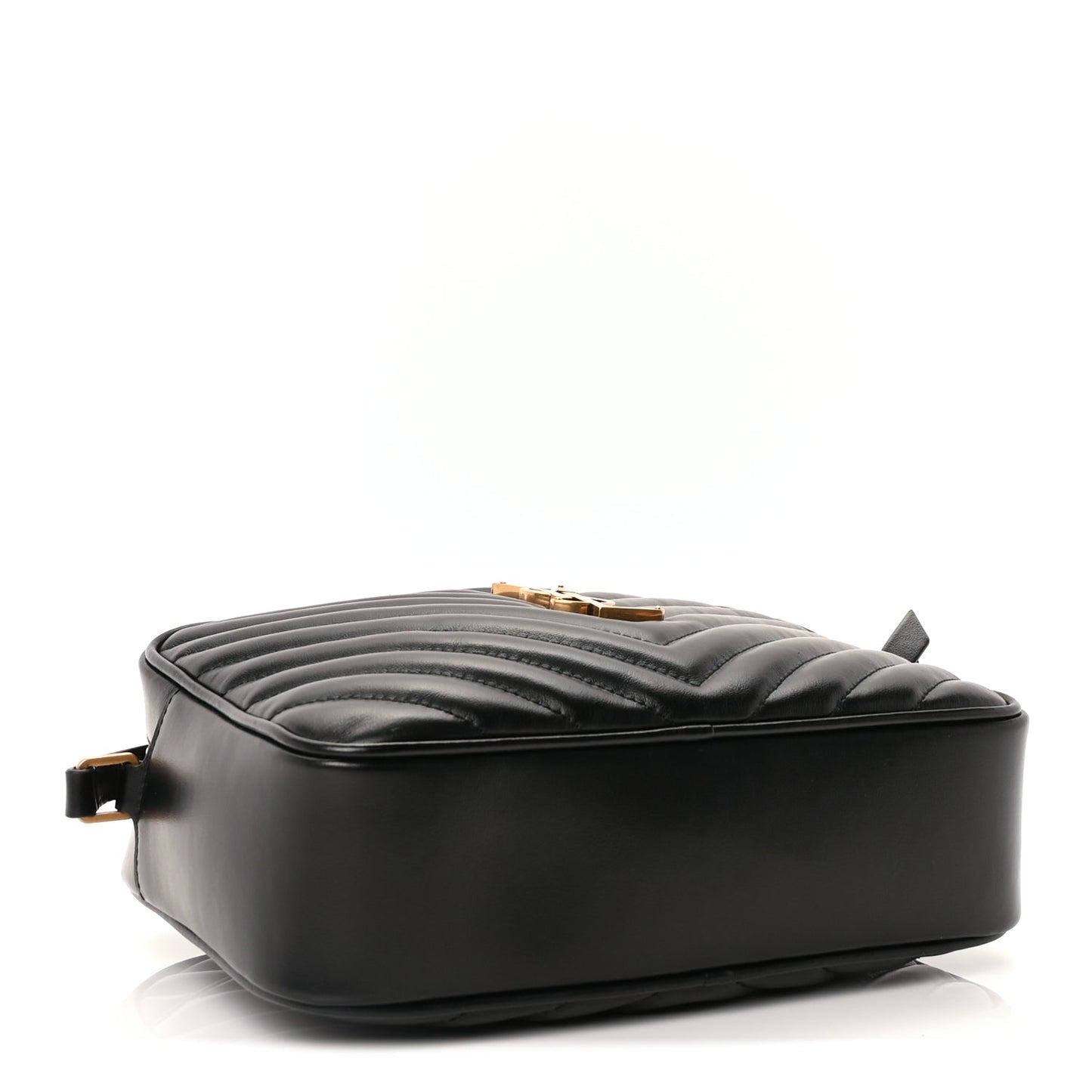 Saint Laurent Calfskin Matelasse Monogram Lou Camera Bag Black