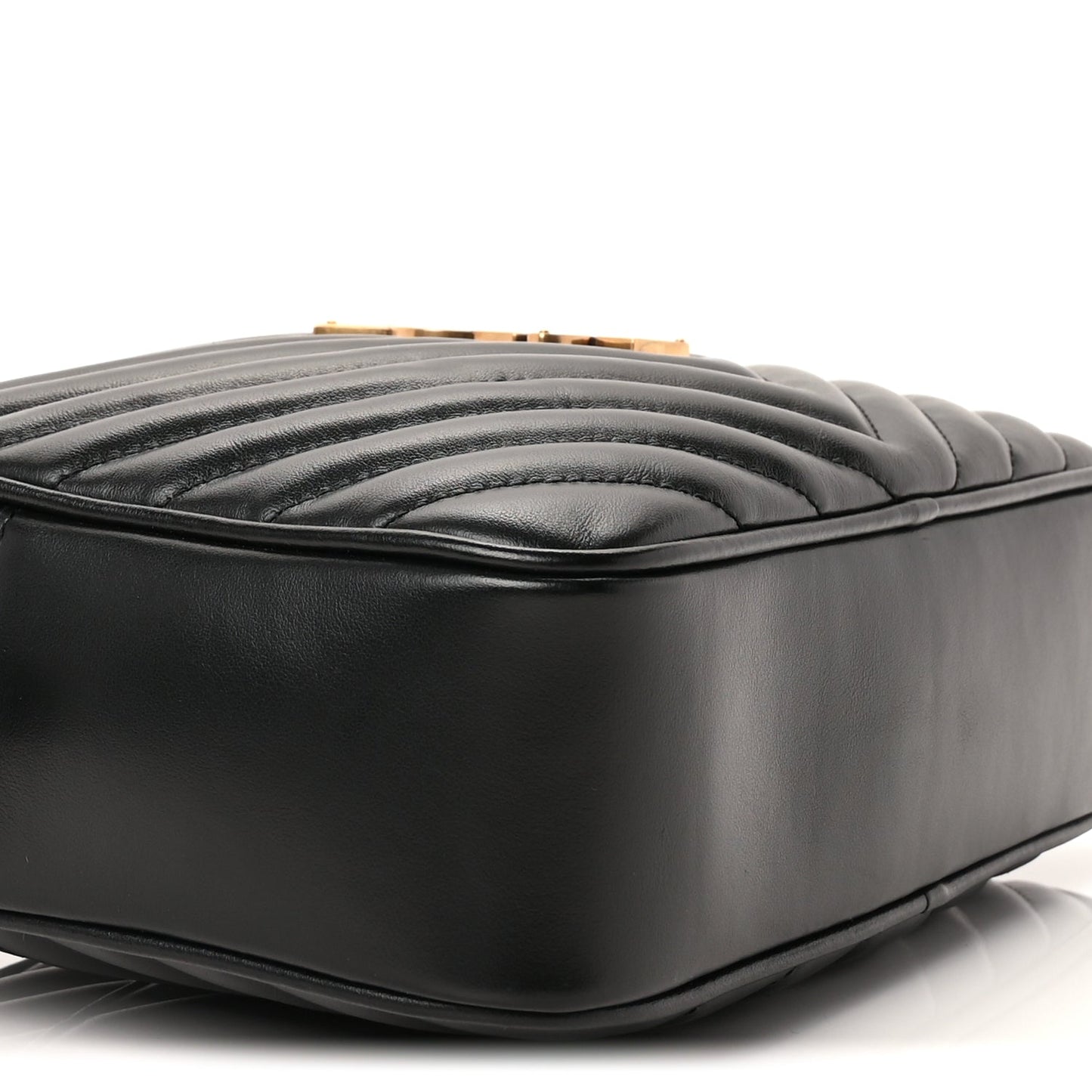 Saint Laurent Calfskin Matelasse Monogram Lou Camera Bag Black