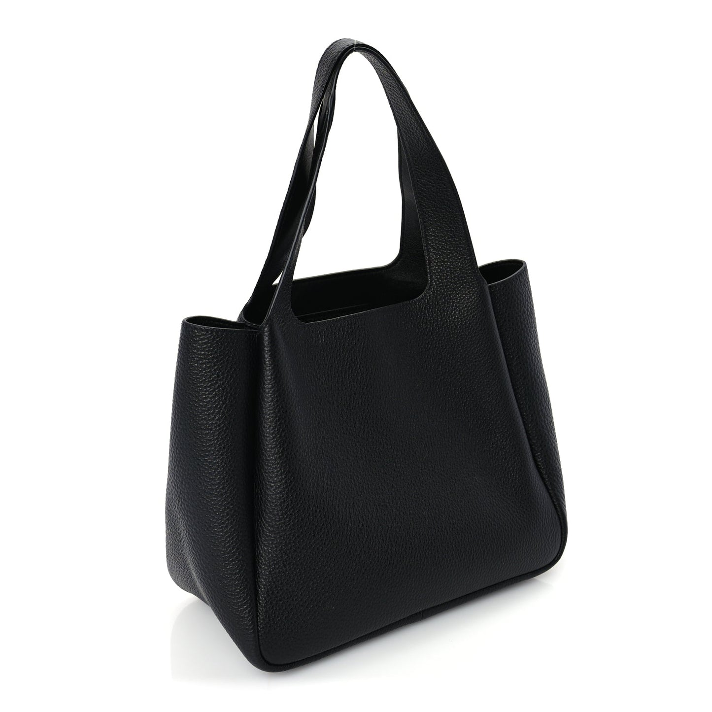 Prada Vitello Daino Soft Small Dynamique Tote Black