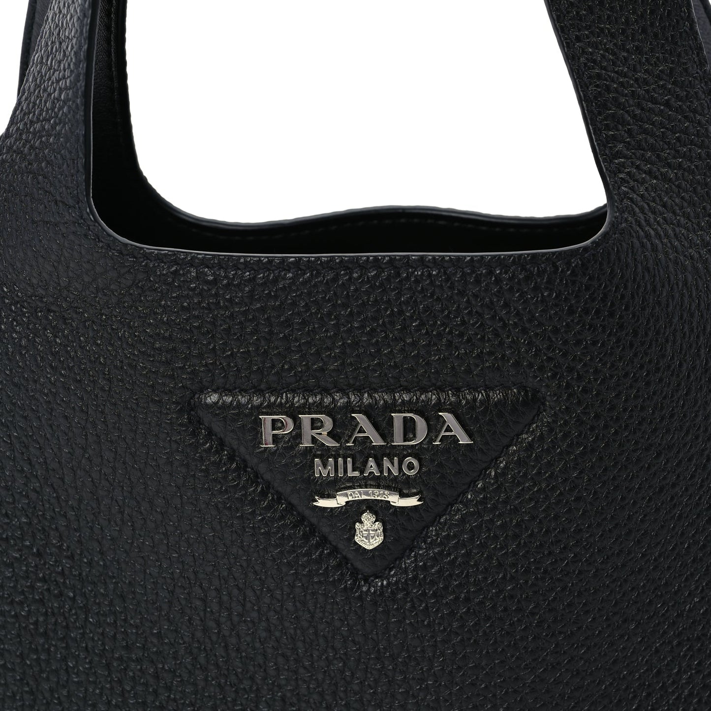 Prada Vitello Daino Soft Small Dynamique Tote Black