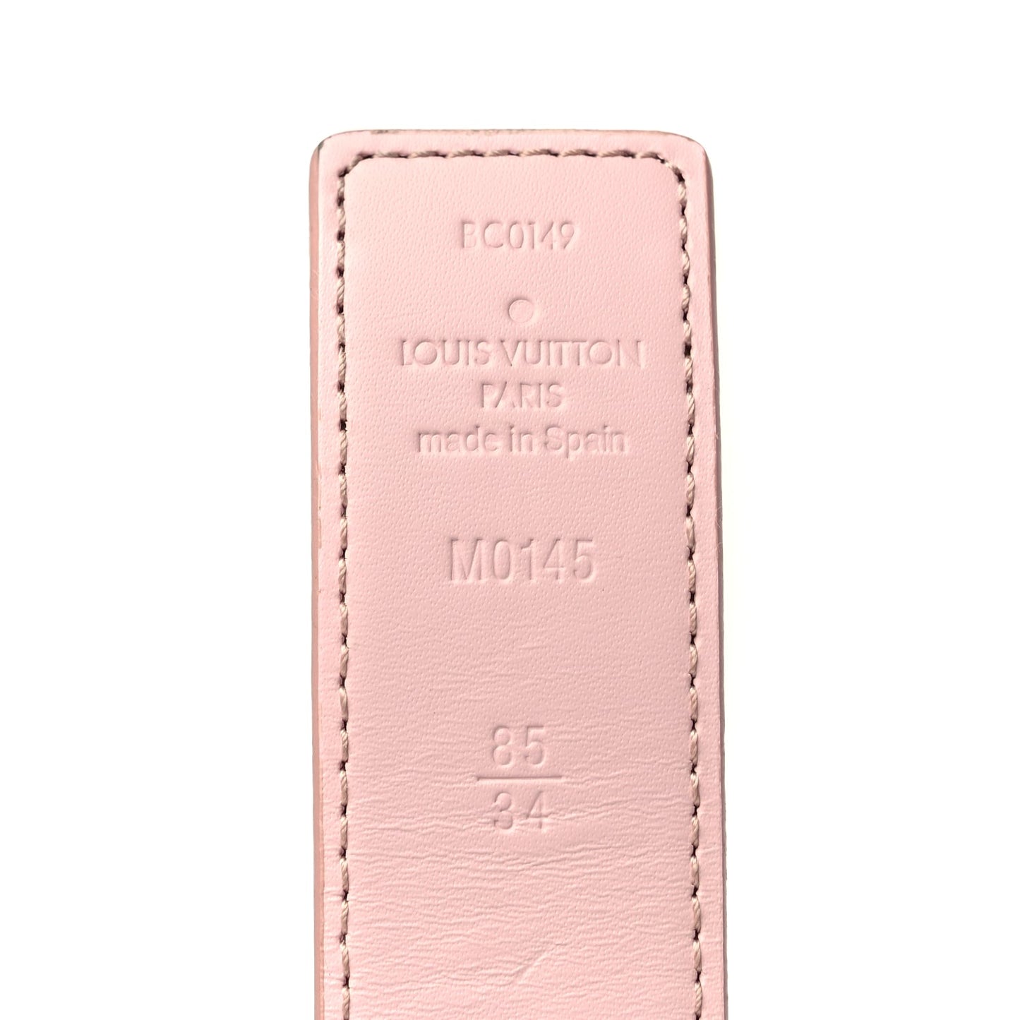 Louis Vuitton Damier Azur 30mm LV Initiales Reversible Belt 85 34 Pink