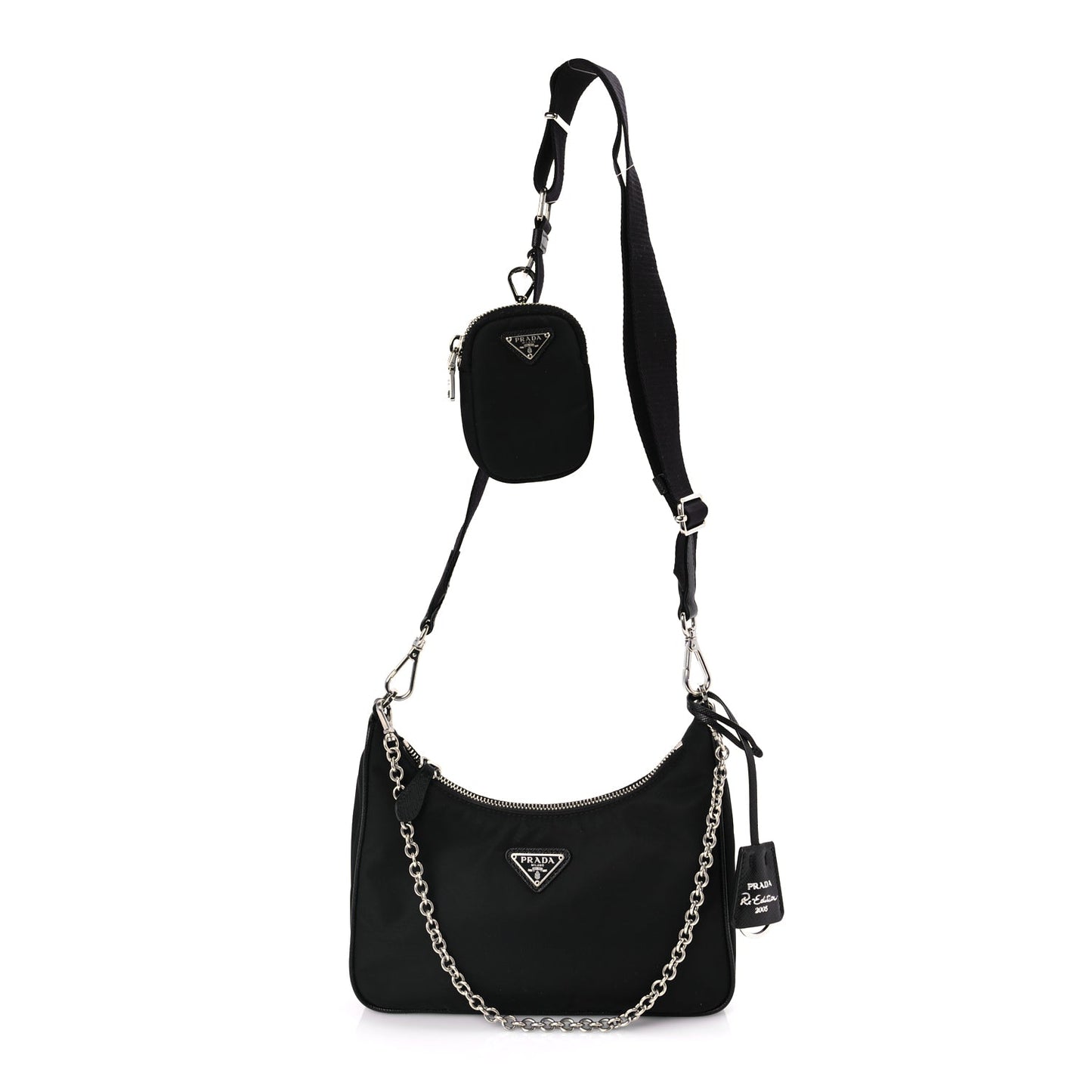 Prada Nylon Re-Edition 2005 Shoulder Bag Black