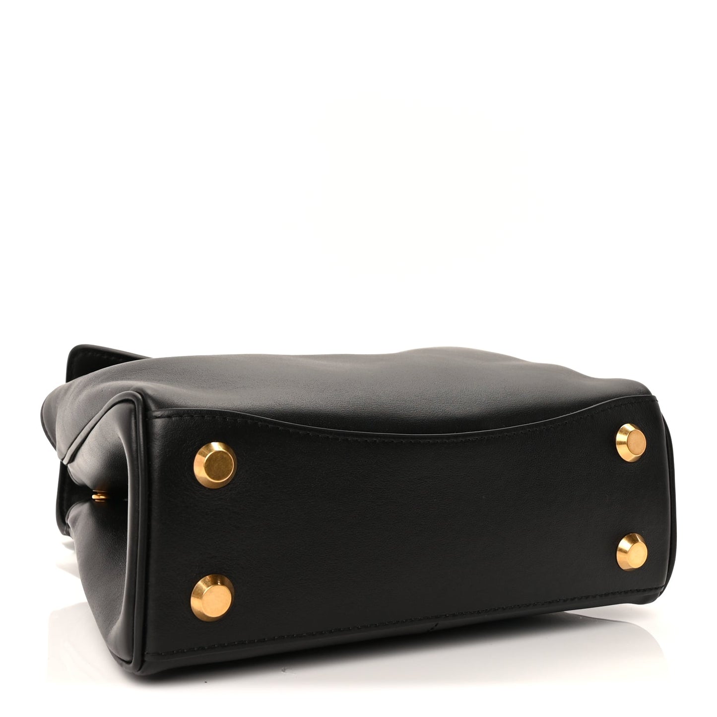 Balenciaga Natural Smooth Calfskin Small Rodeo Top Handle Handbag Black