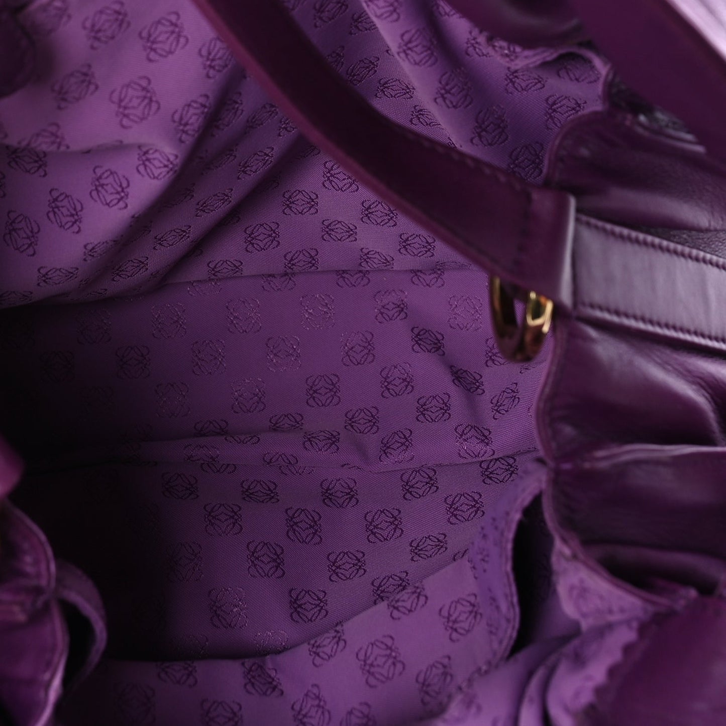 Loewe Calfskin Flamenco Shoulder Bag  Purple