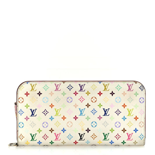 Louis Vuitton Monogram Multicolor Insolite Wallet White Litchi