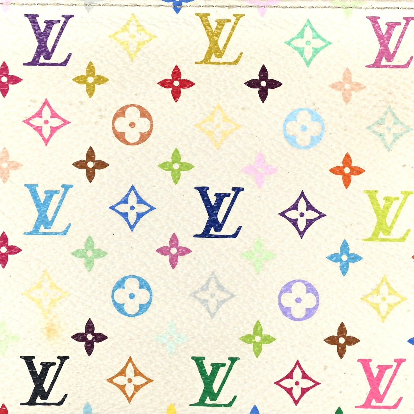 Louis Vuitton Monogram Multicolor Insolite Wallet White Litchi