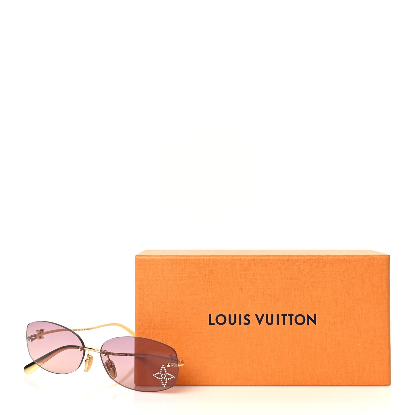 Louis Vuitton Metal Crystal LV Glam 2.0 Oval Sunglasses Pink