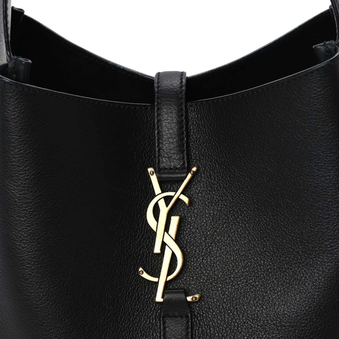 Saint Laurent Grained Calfskin Small Le 5 A 7 Supple Hobo Black
