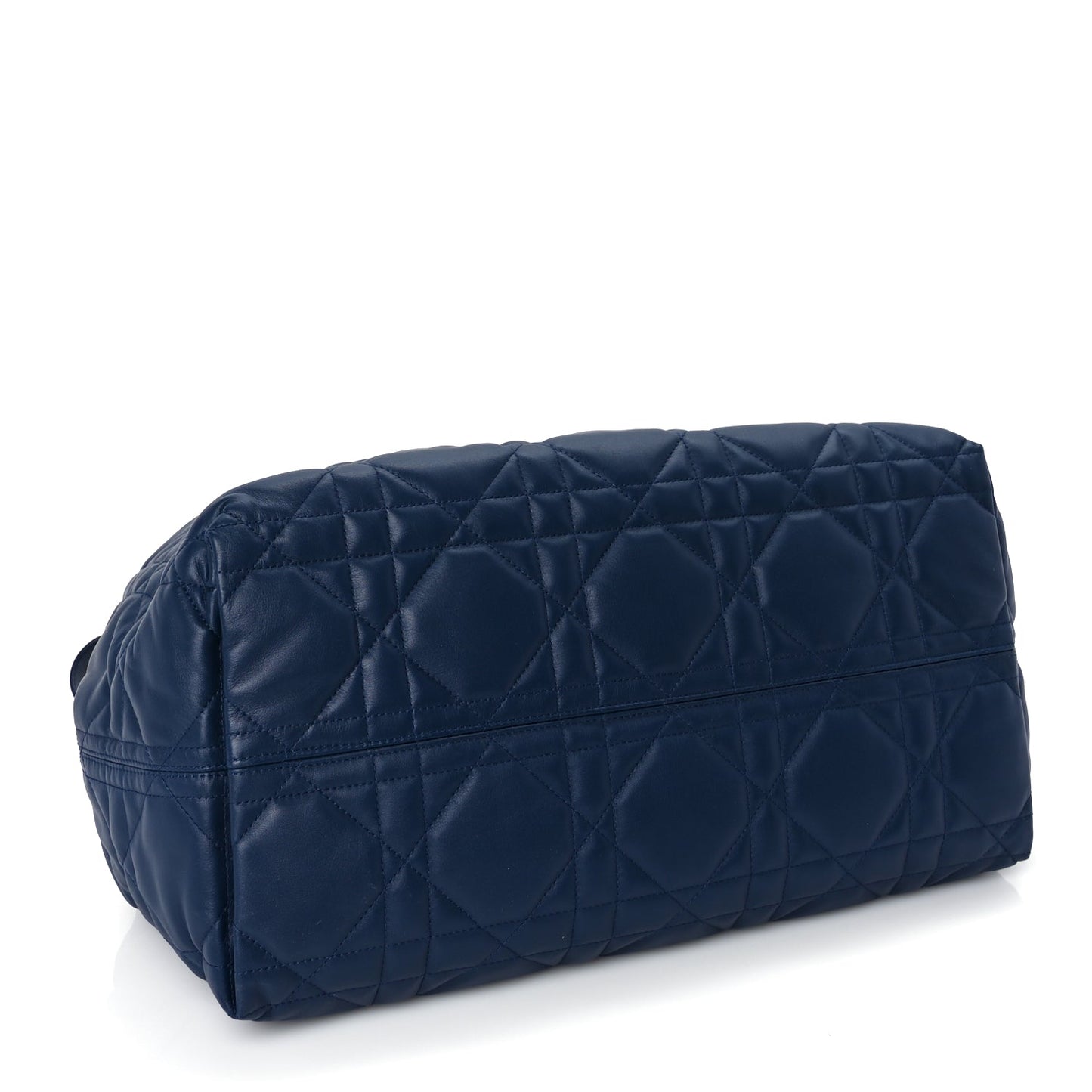 Christian Dior Calfskin Macrocannage Large Toujours   Deep Ocean Blue