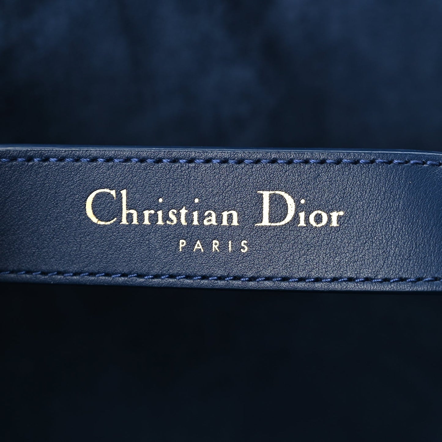 Christian Dior Calfskin Macrocannage Large Toujours   Deep Ocean Blue