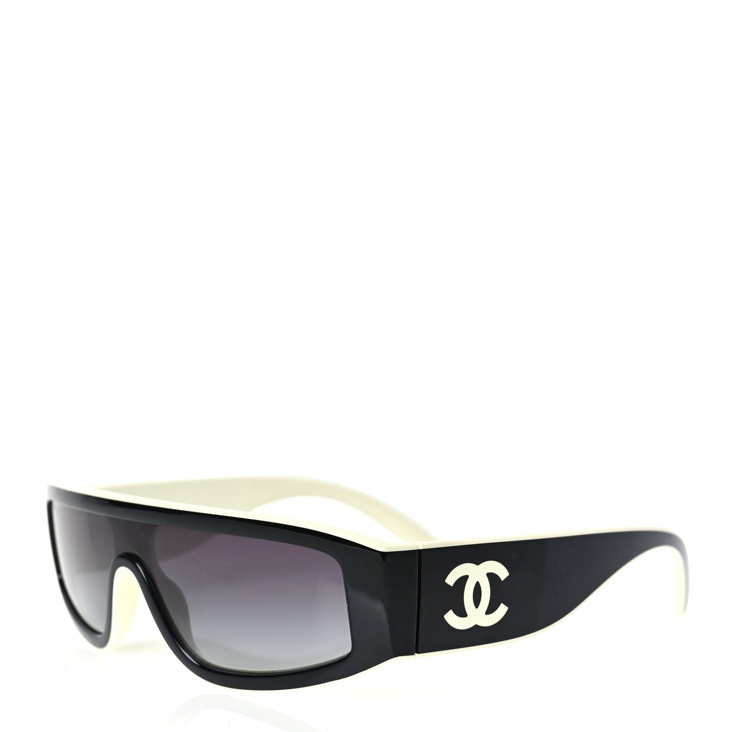 Chanel Acetate Cat Eye Sunglasses 6057 Black White