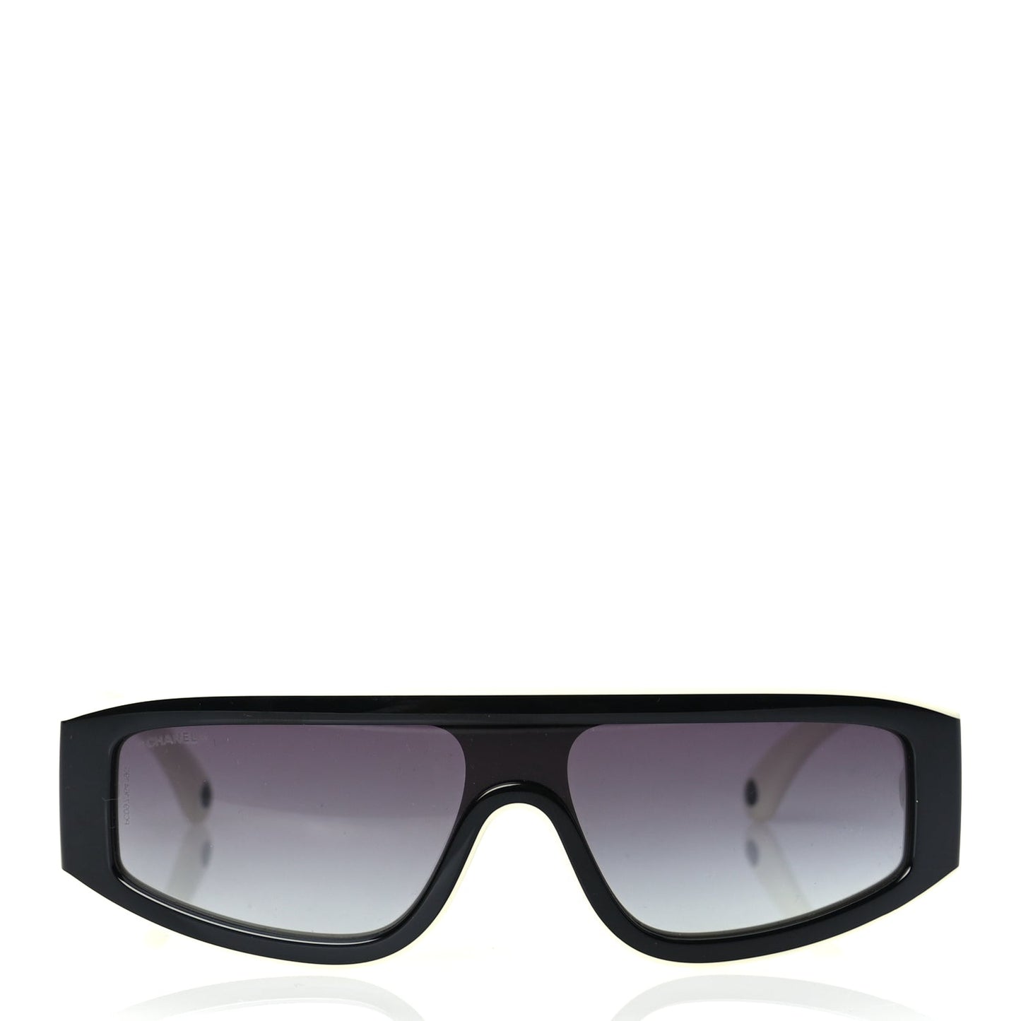 Chanel Acetate Cat Eye Sunglasses 6057 Black White