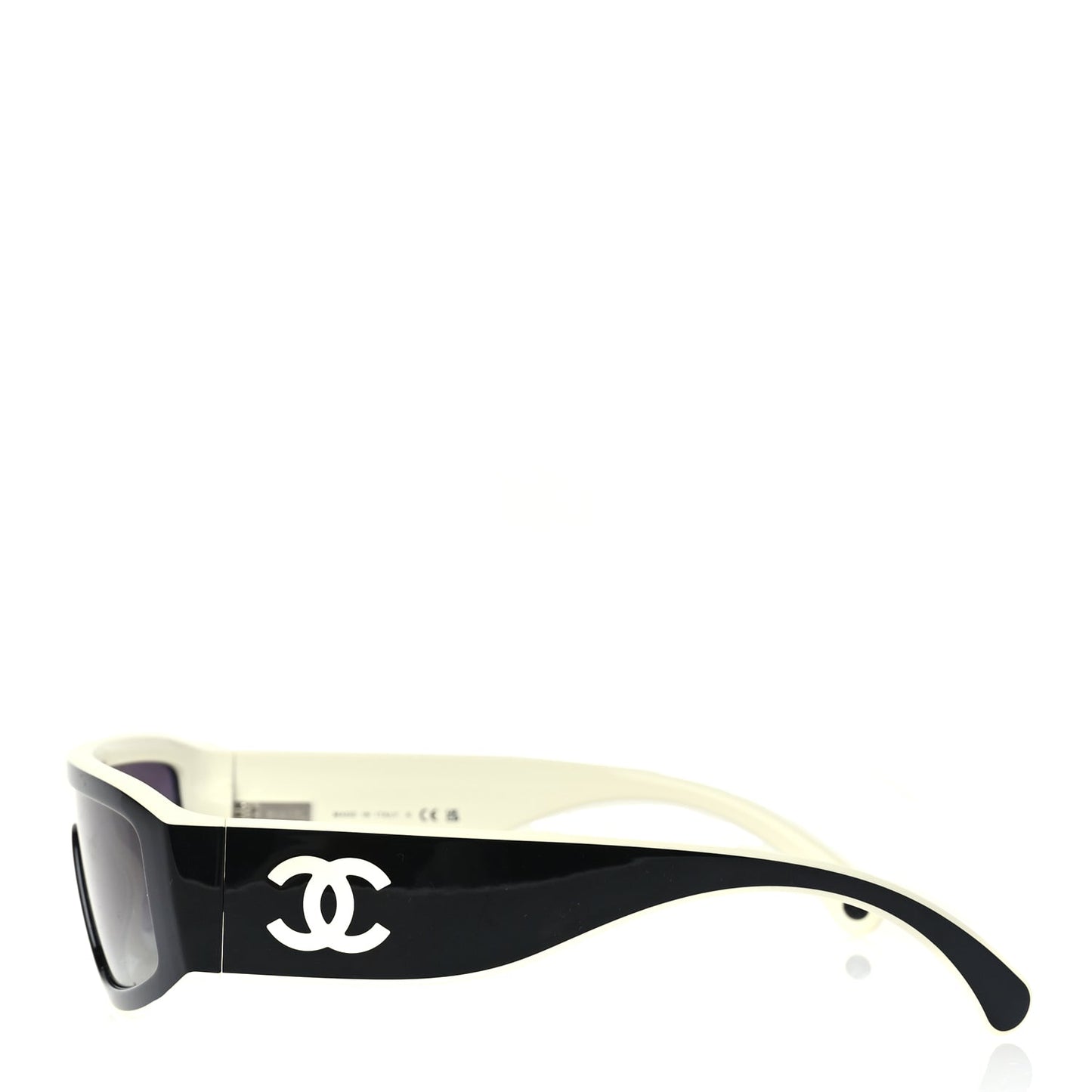 Chanel Acetate Cat Eye Sunglasses 6057 Black White