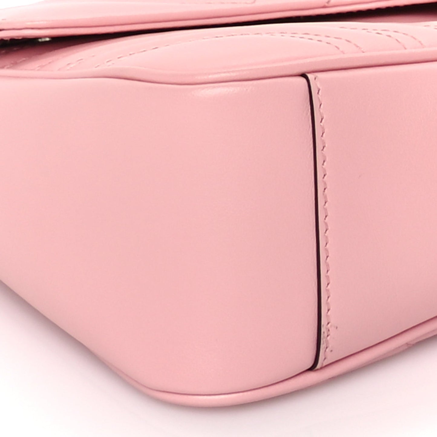 Gucci Calfskin Matelasse Small GG Marmont Shoulder Bag  Wild Rose