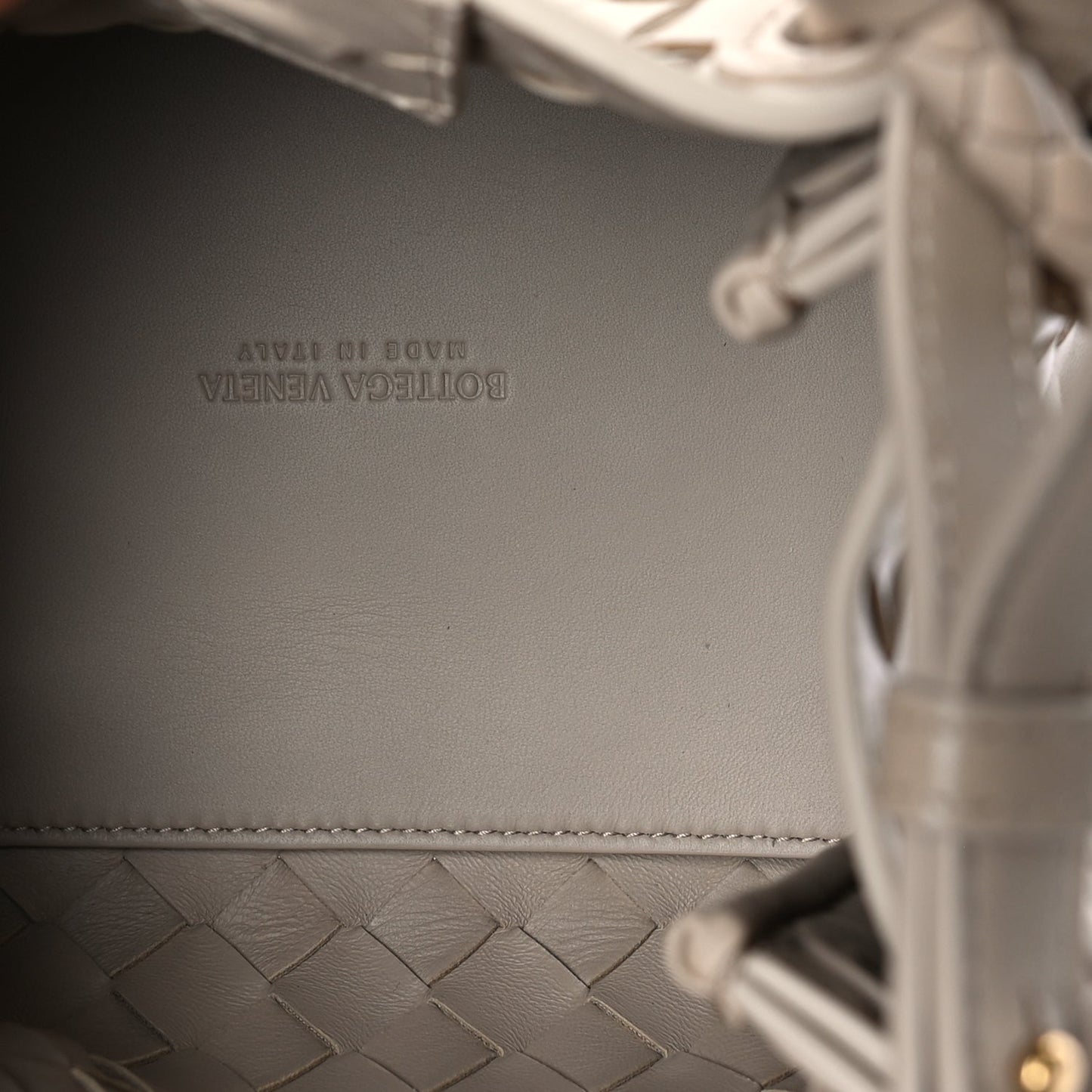 Bottega Veneta Nappa Intrecciato Mini Parachute Shoulder Bag Ecru