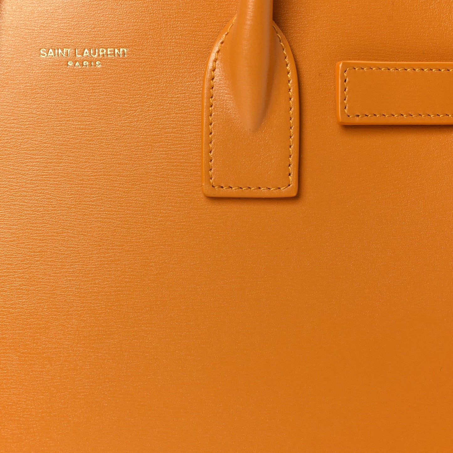 Saint Laurent Palmelatto Calfskin Baby Sac De Jour Senape Yellow