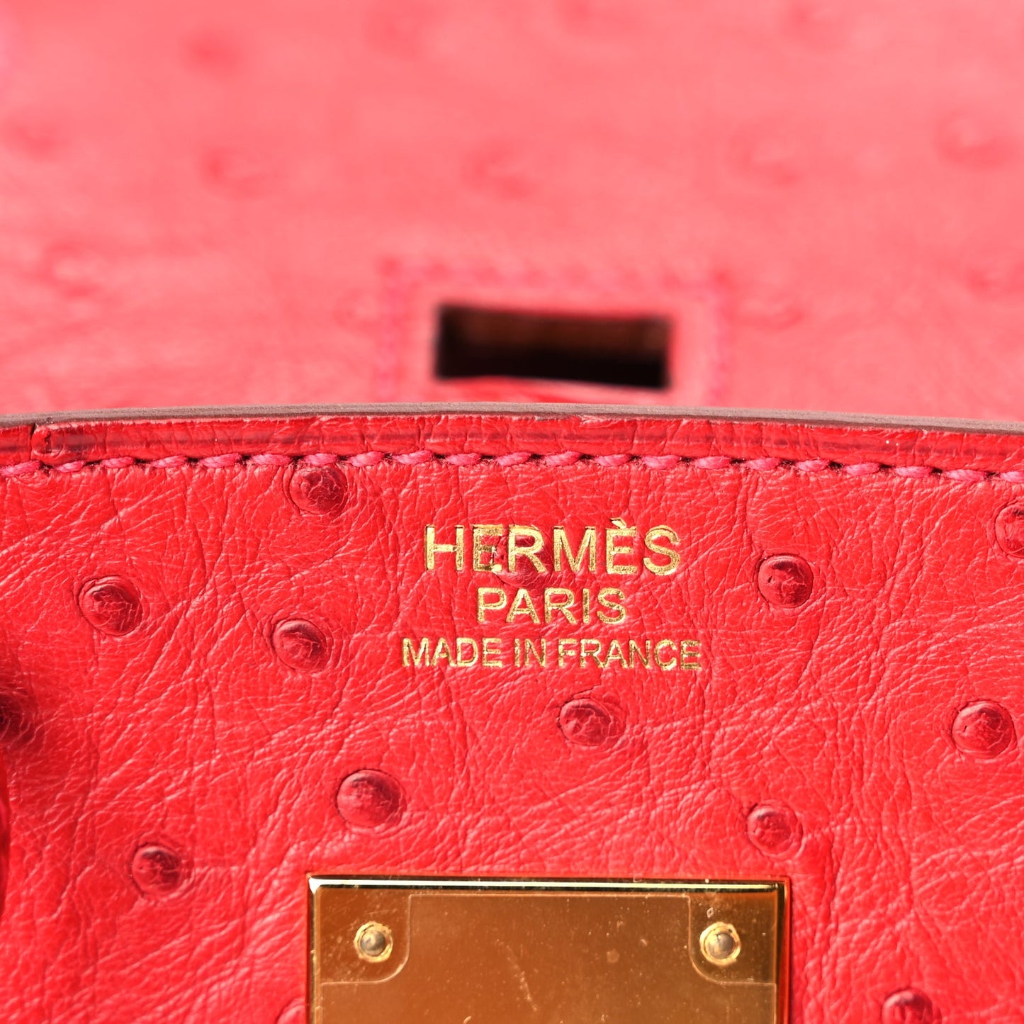 Hermes Ostrich Birkin 30 Rouge Vif